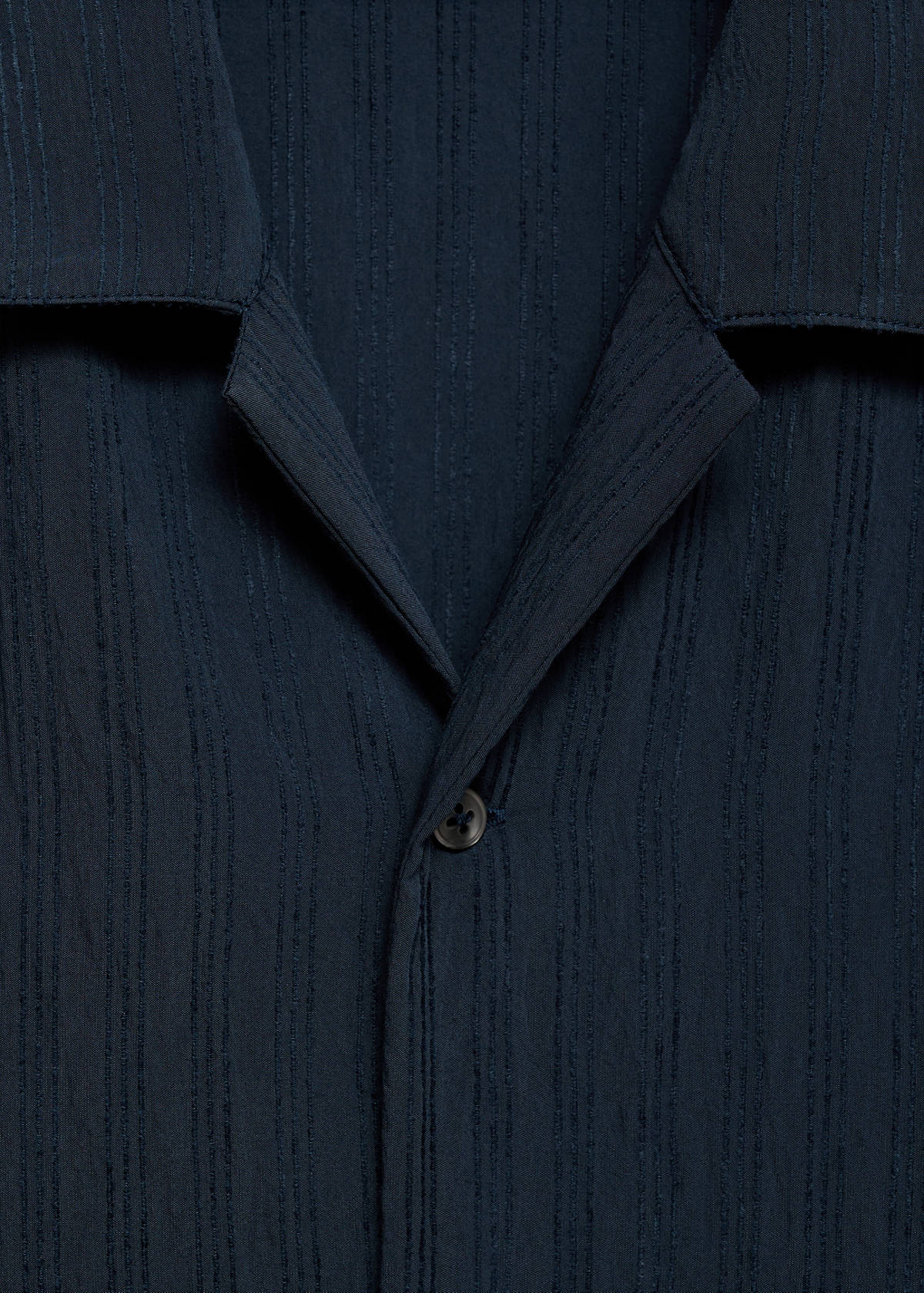 Striped embroidered shirt — Navy