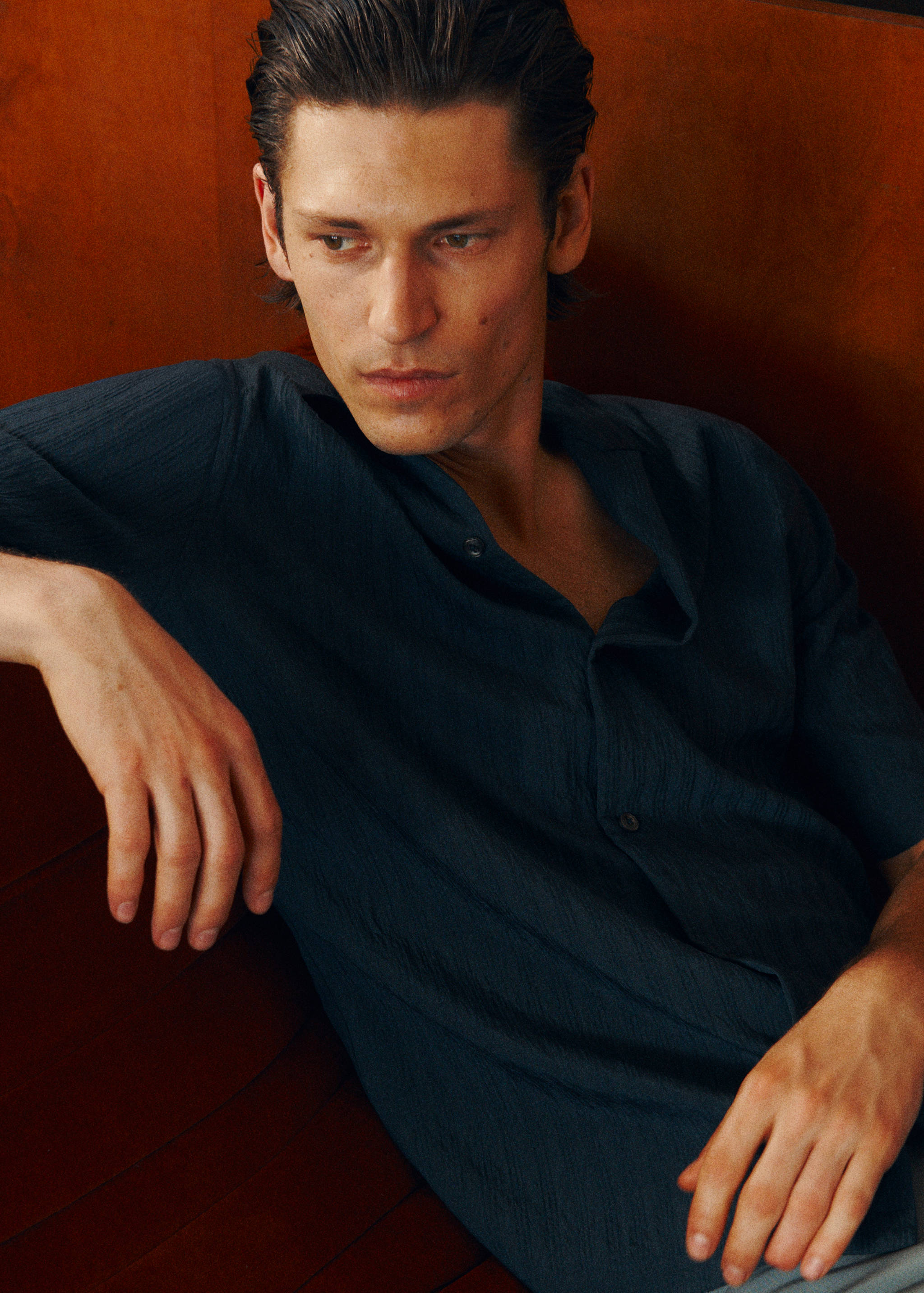 เสื้อเชิ้ตลายริ้วปักลาย - รายละเอียดของสินค้า 3