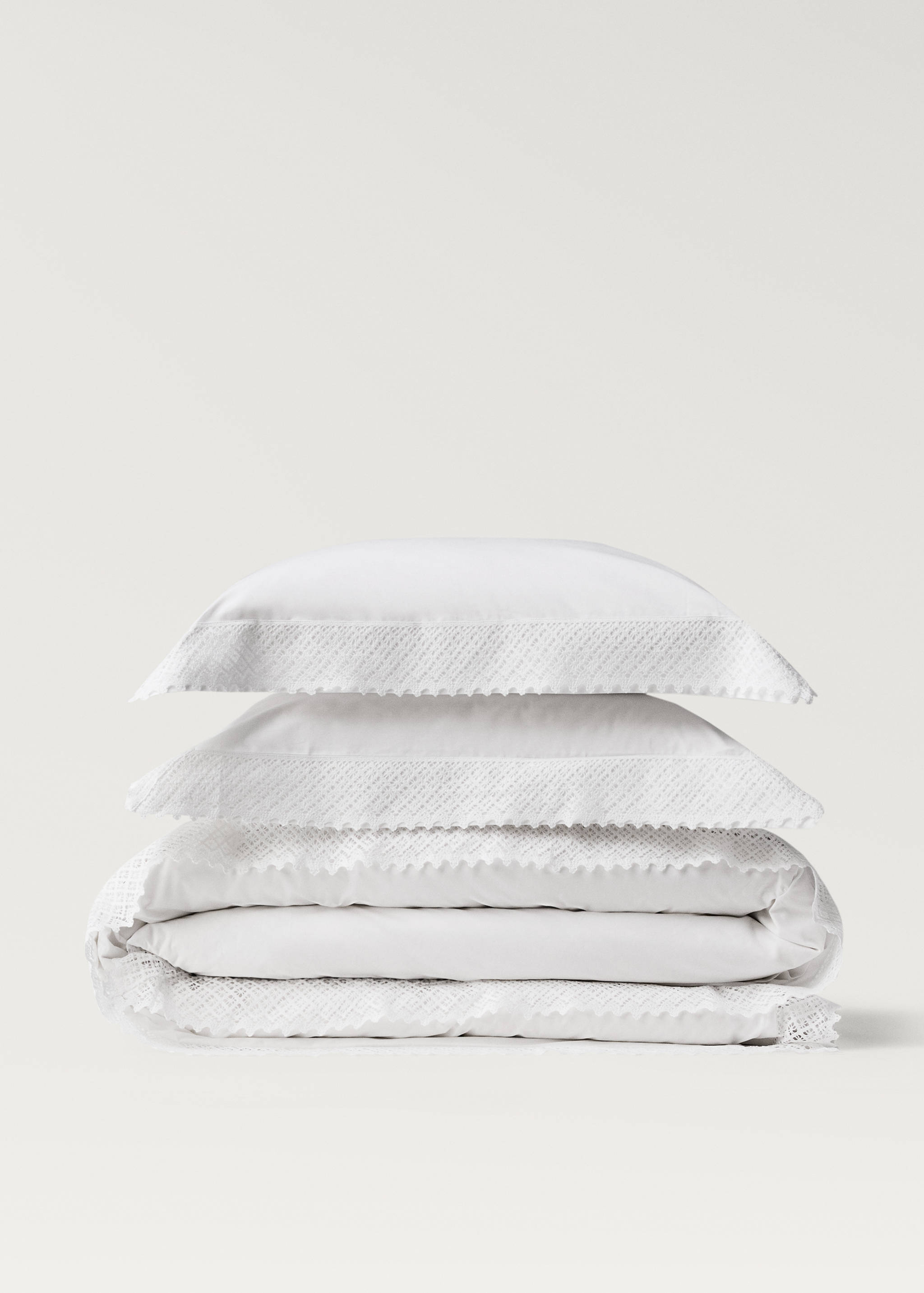 Housse de couette détail dentelle lit 180/200 cm - Article sans modèle