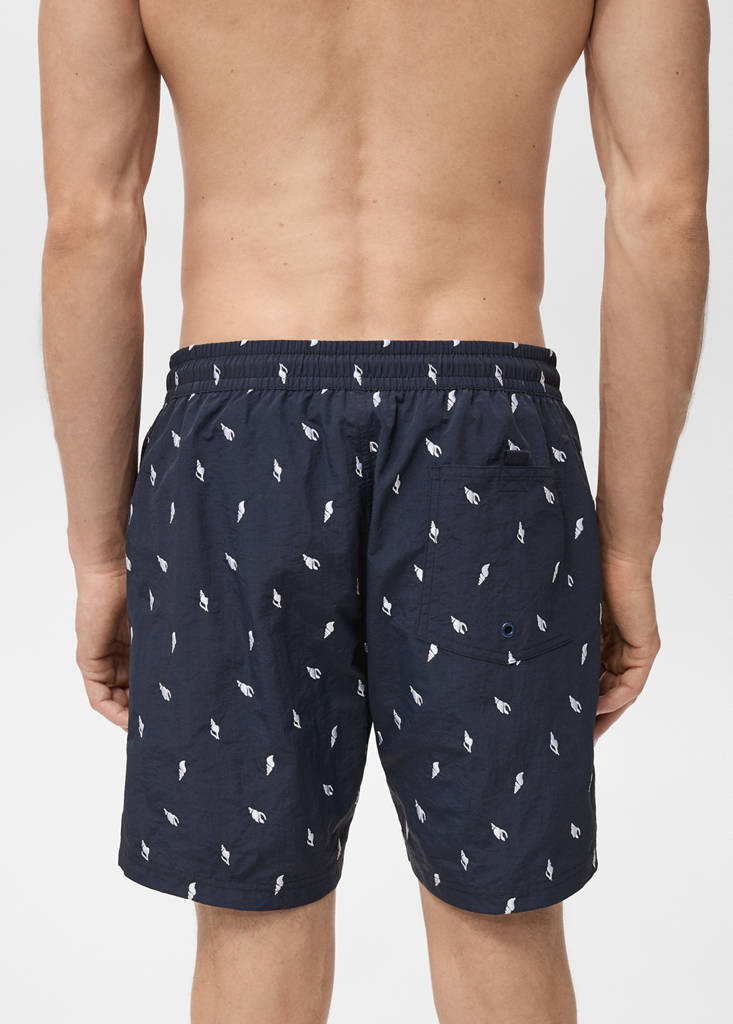 Seashell print swimsuit — Navy