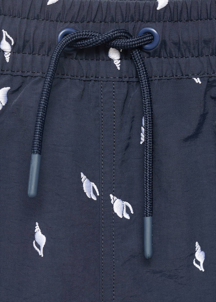 Seashell print swimsuit — Navy