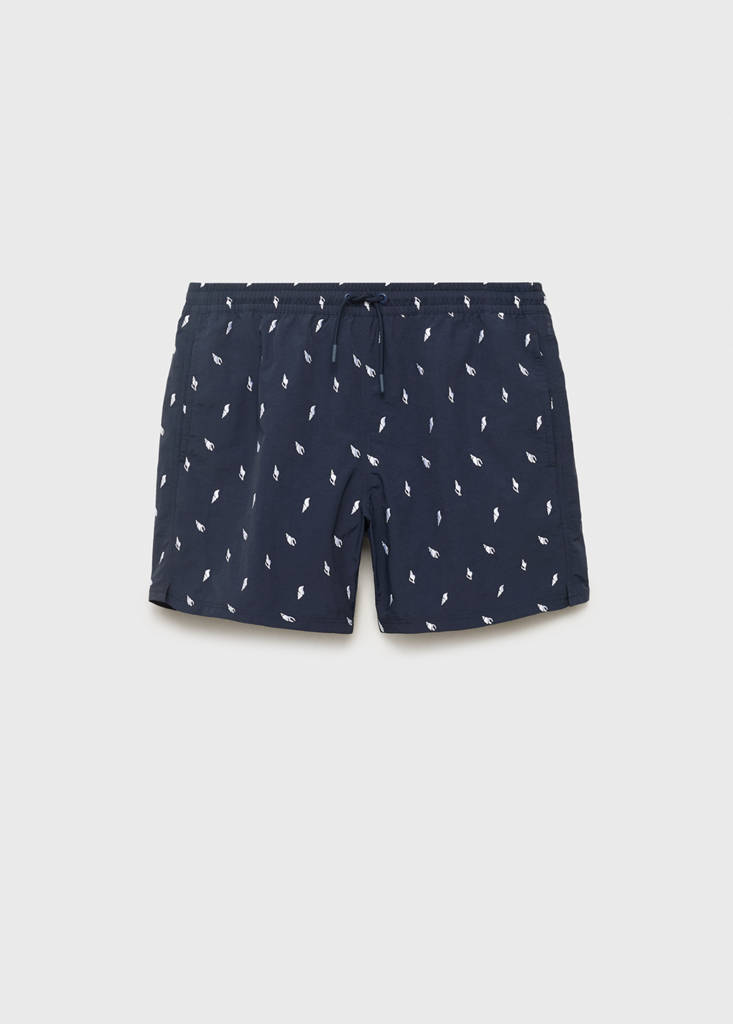 Seashell print swimsuit — Navy