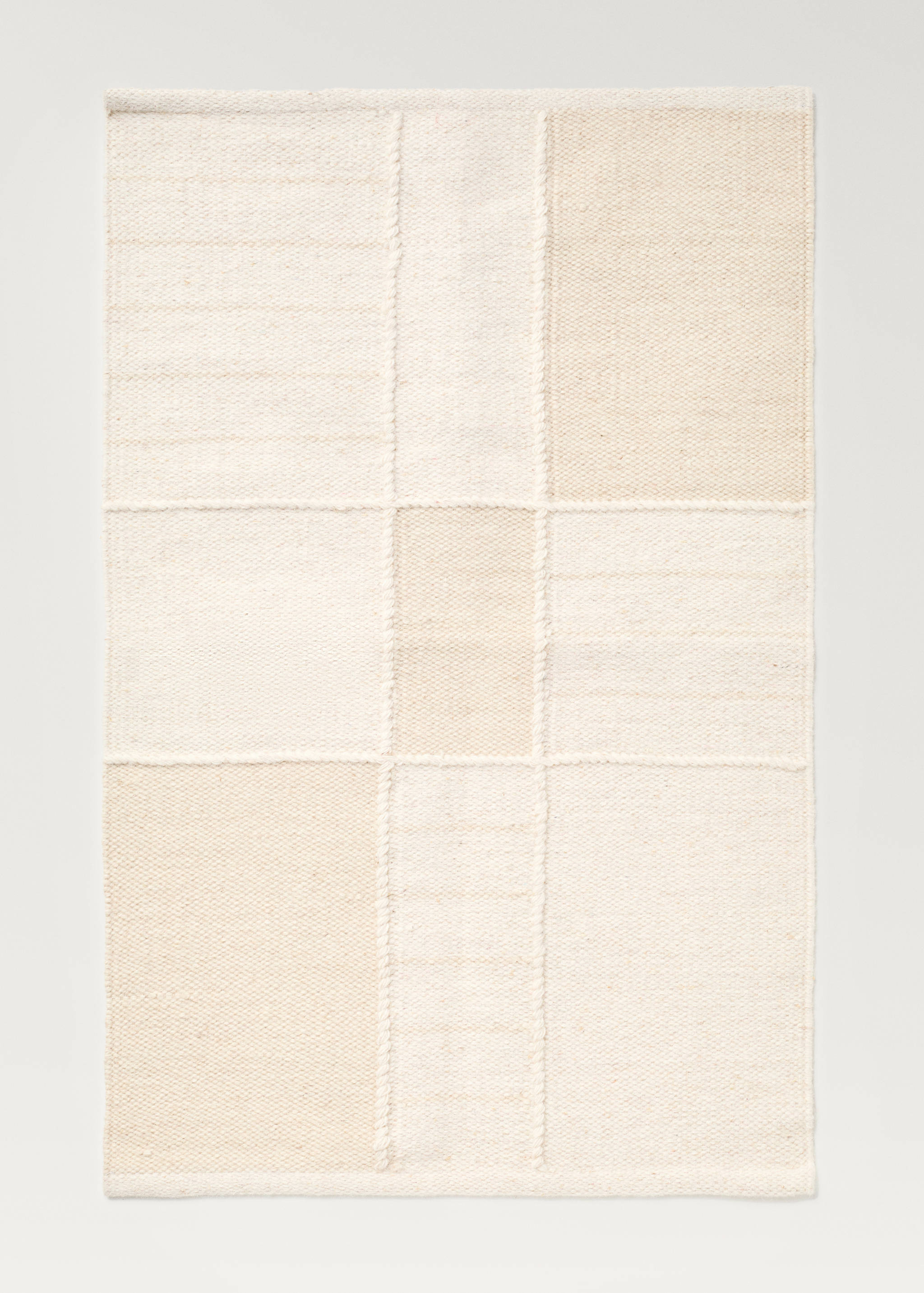 Covor din lână cu efect patchwork de dimensiuni medii - Articol fără model