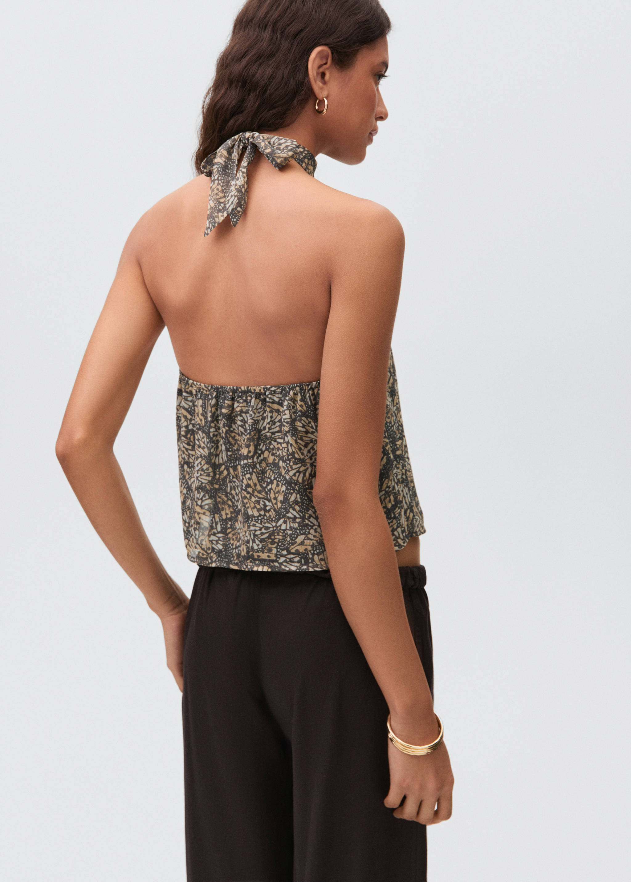 Top estampado cuello halter - Reverso del artículo
