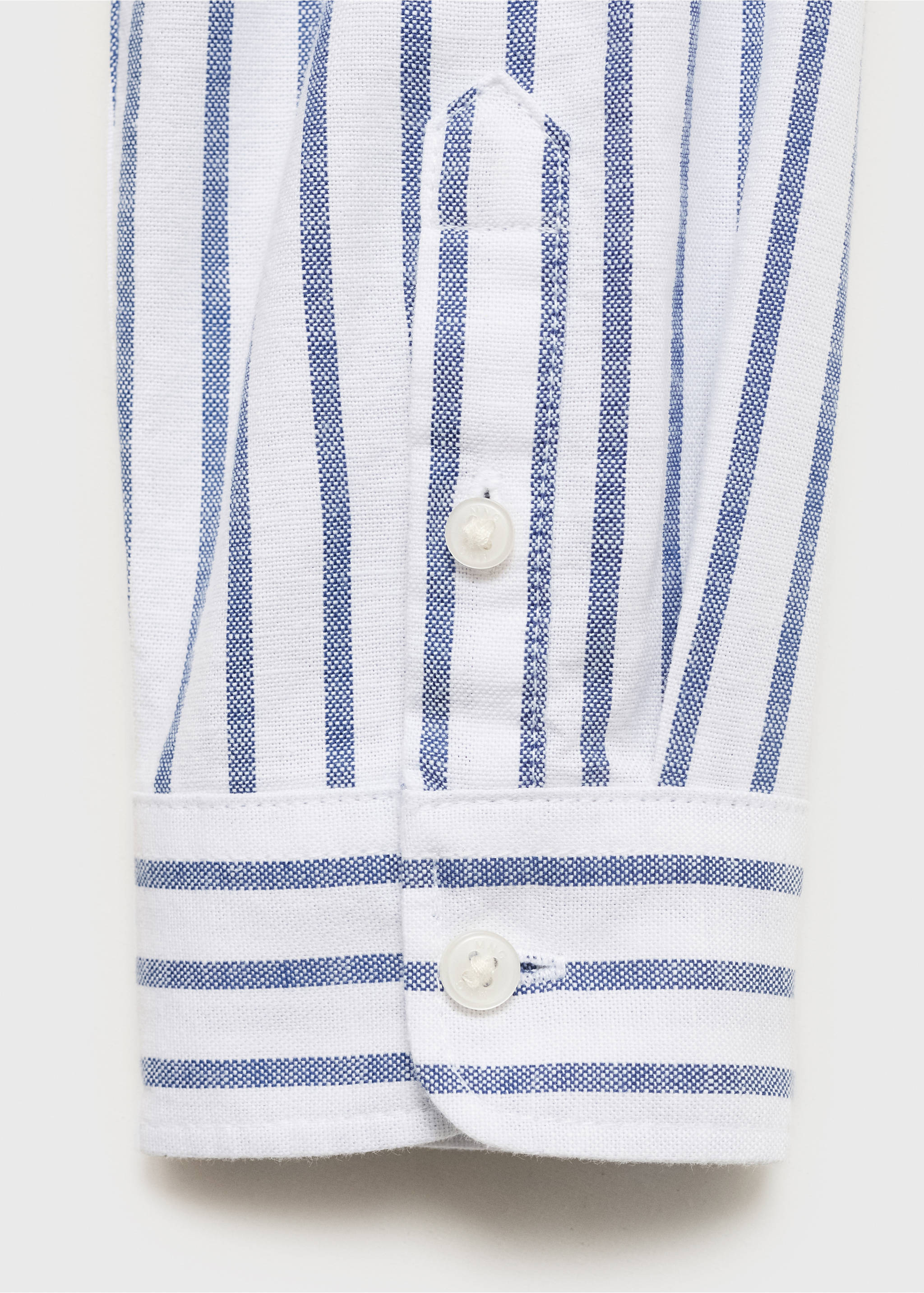 Camisa Oxford rayas - Detalle del artículo 0, Azul. Ref: 17031519-00.