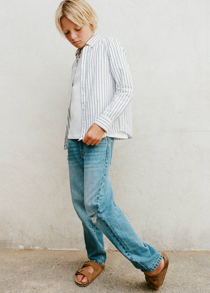 Striped Oxford shirt — Blue