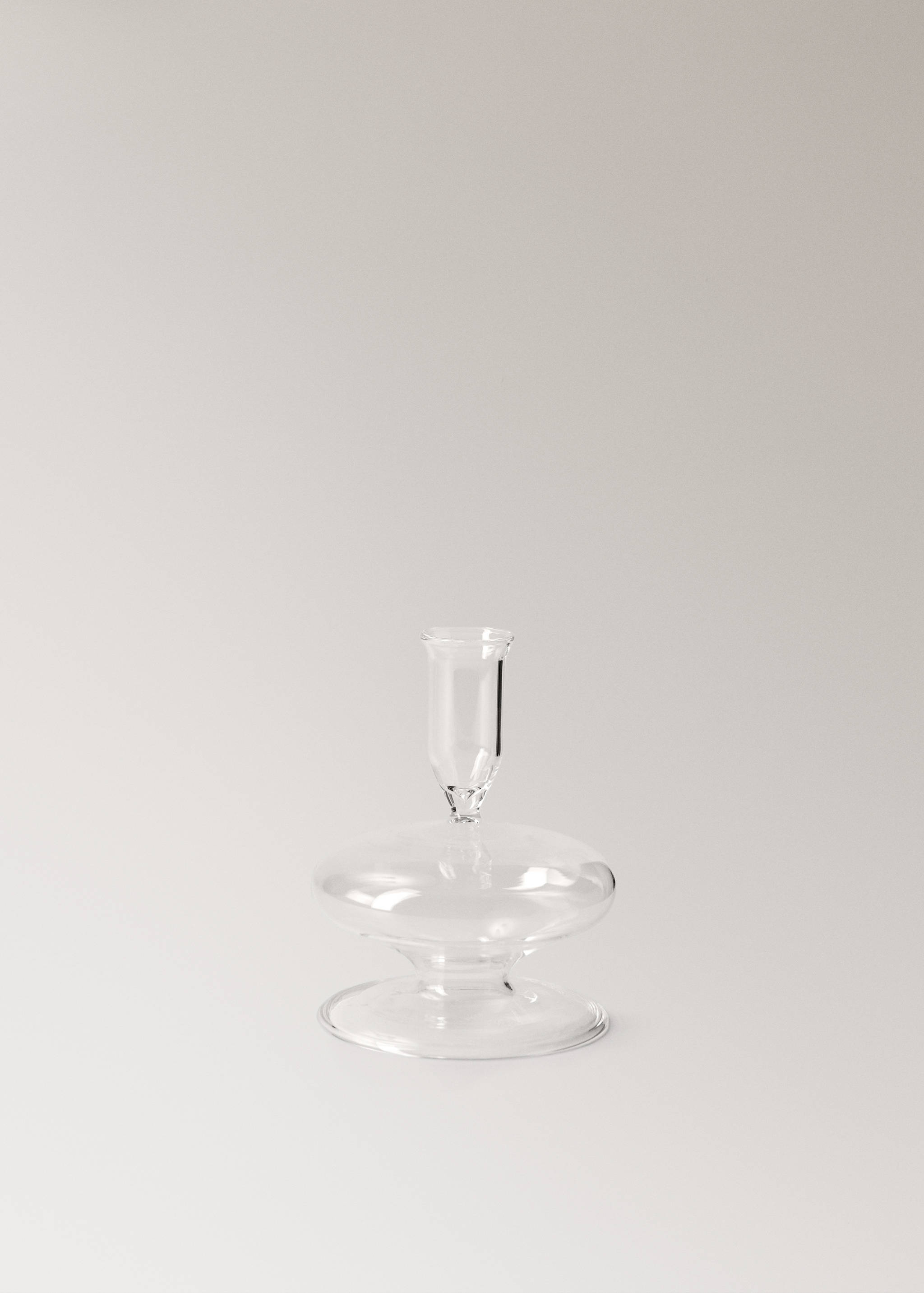 Low borosilicate candelabra with wave pattern - Article without model