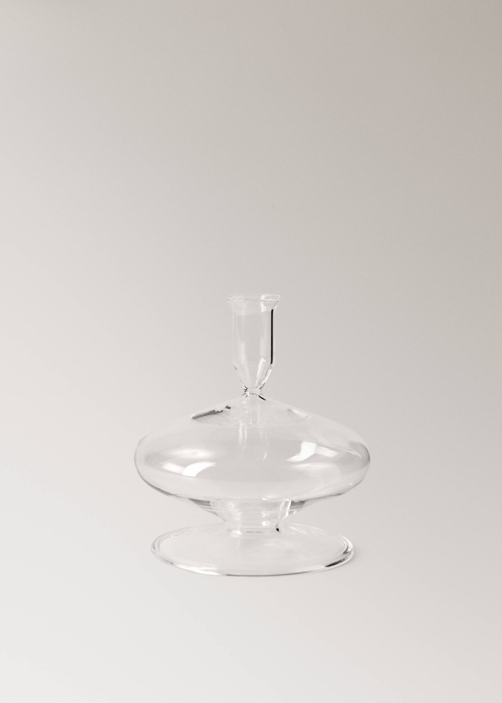 Tall borosilicate candelabra with wave pattern - Article without model