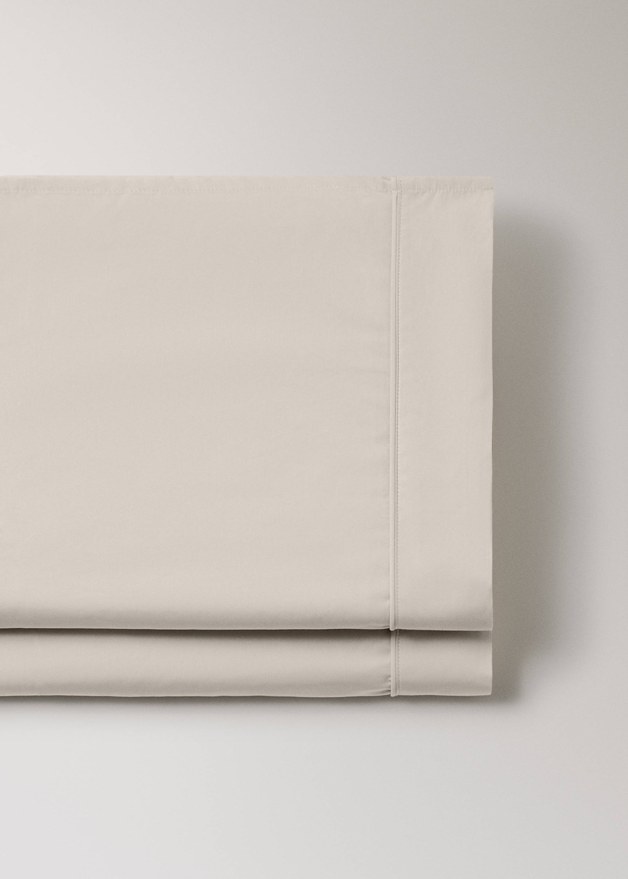 500 threads percale cotton with rounded piping detail flat sheet Single bed - Details of the article 2