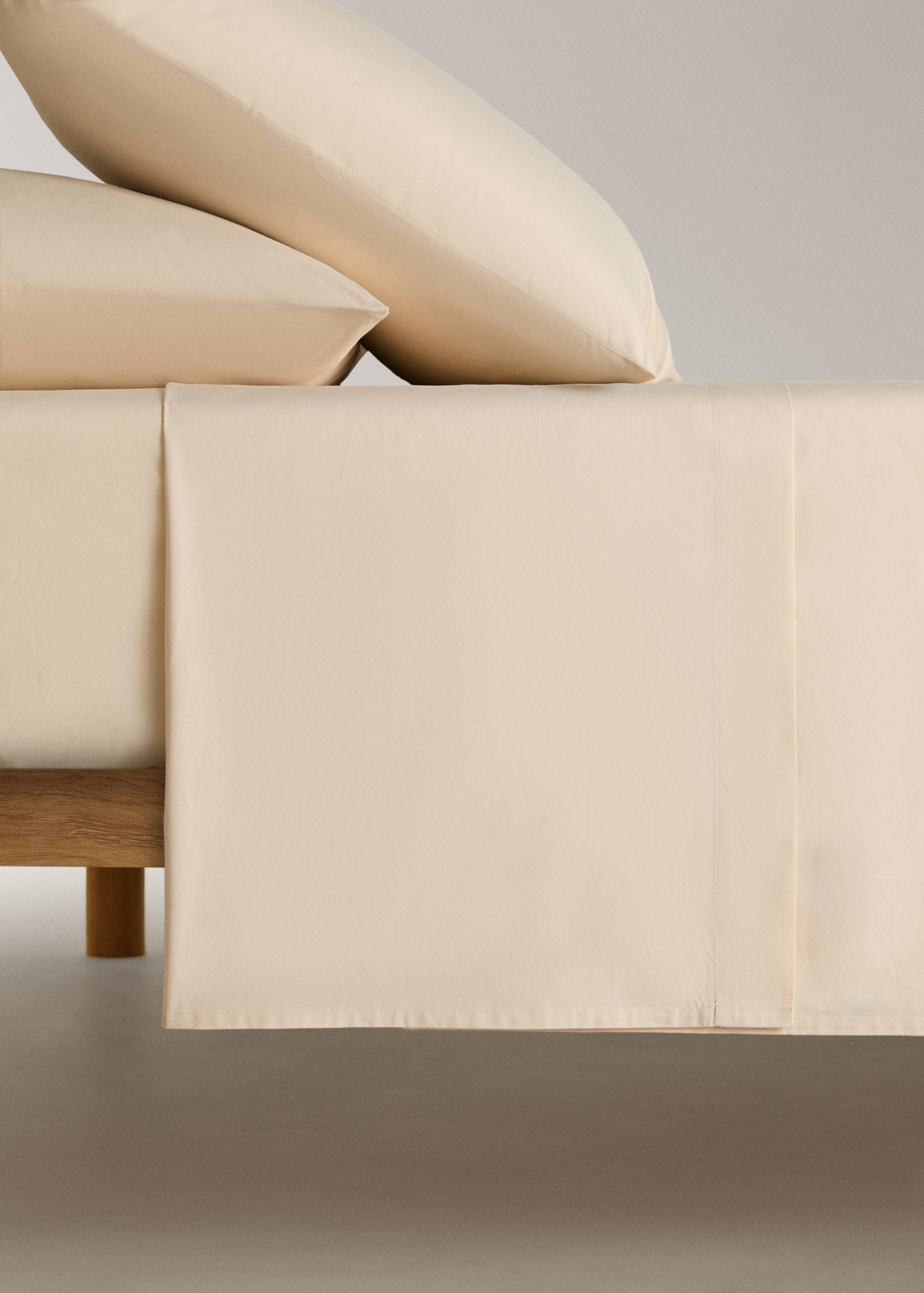 Percale cotton flat sheet Superking bed - Article without model