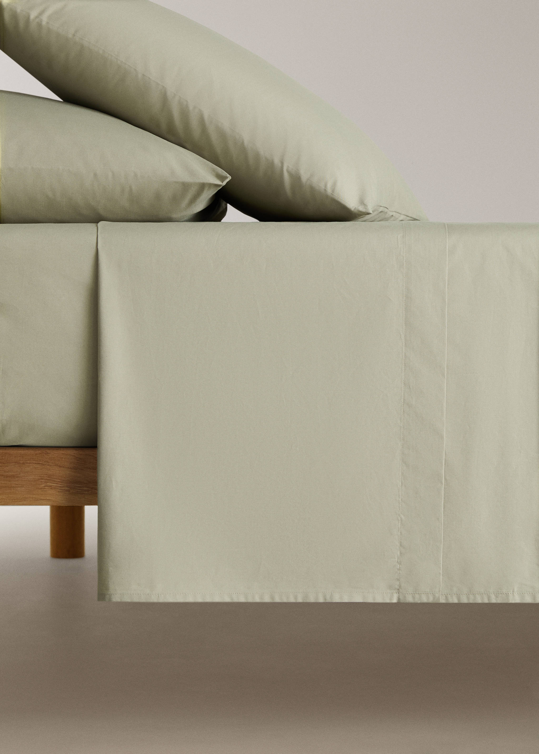 Percale cotton flat sheet Superking bed - Article without model