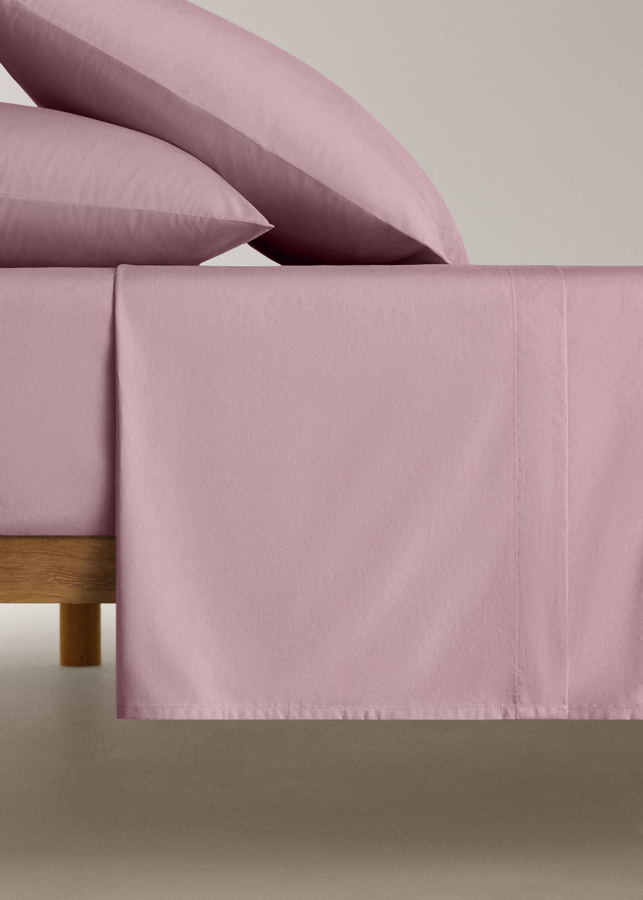 Percale cotton flat sheet Superking bed - Article without model