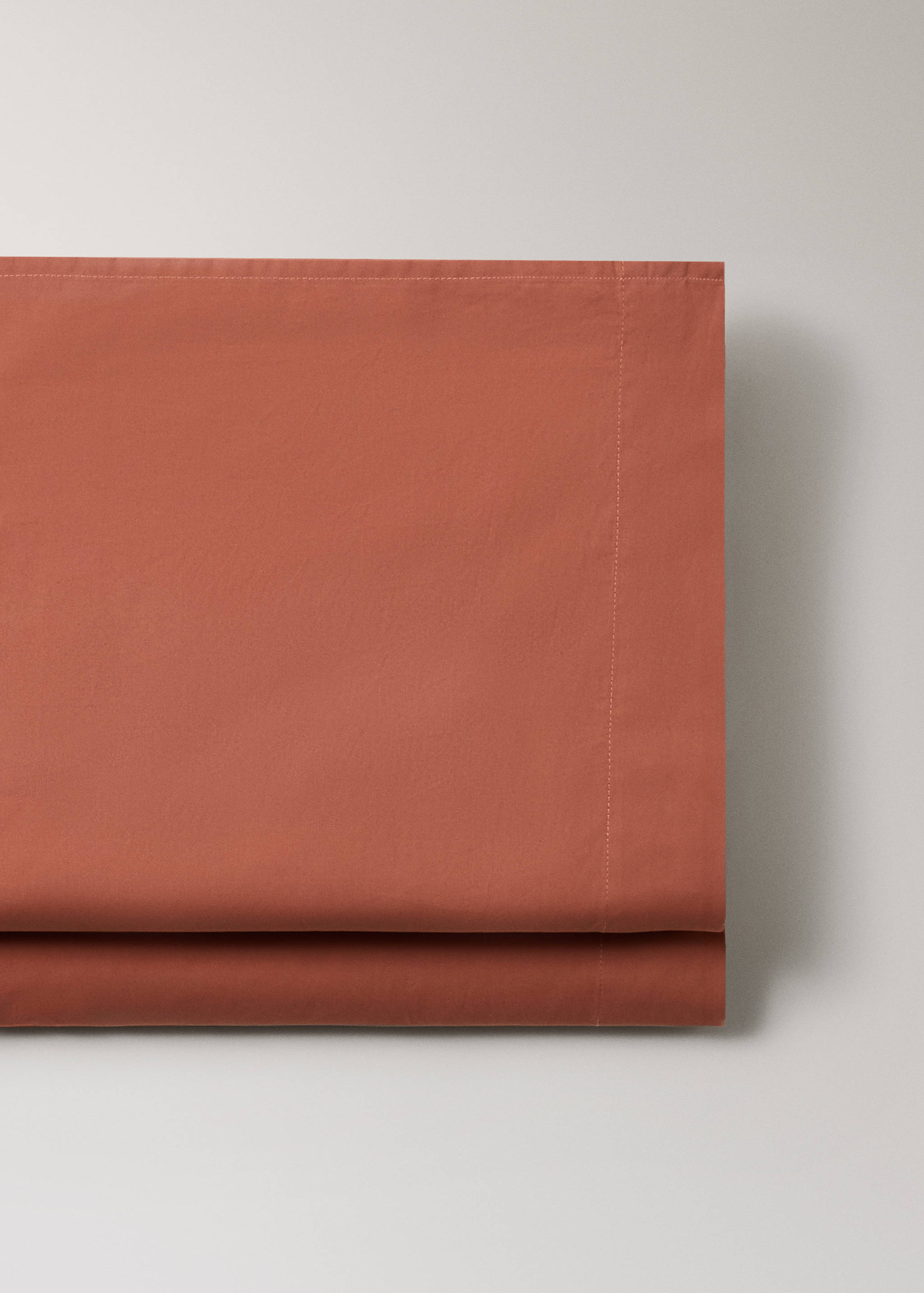 Percale cotton flat sheet Superking bed - Details of the article 2