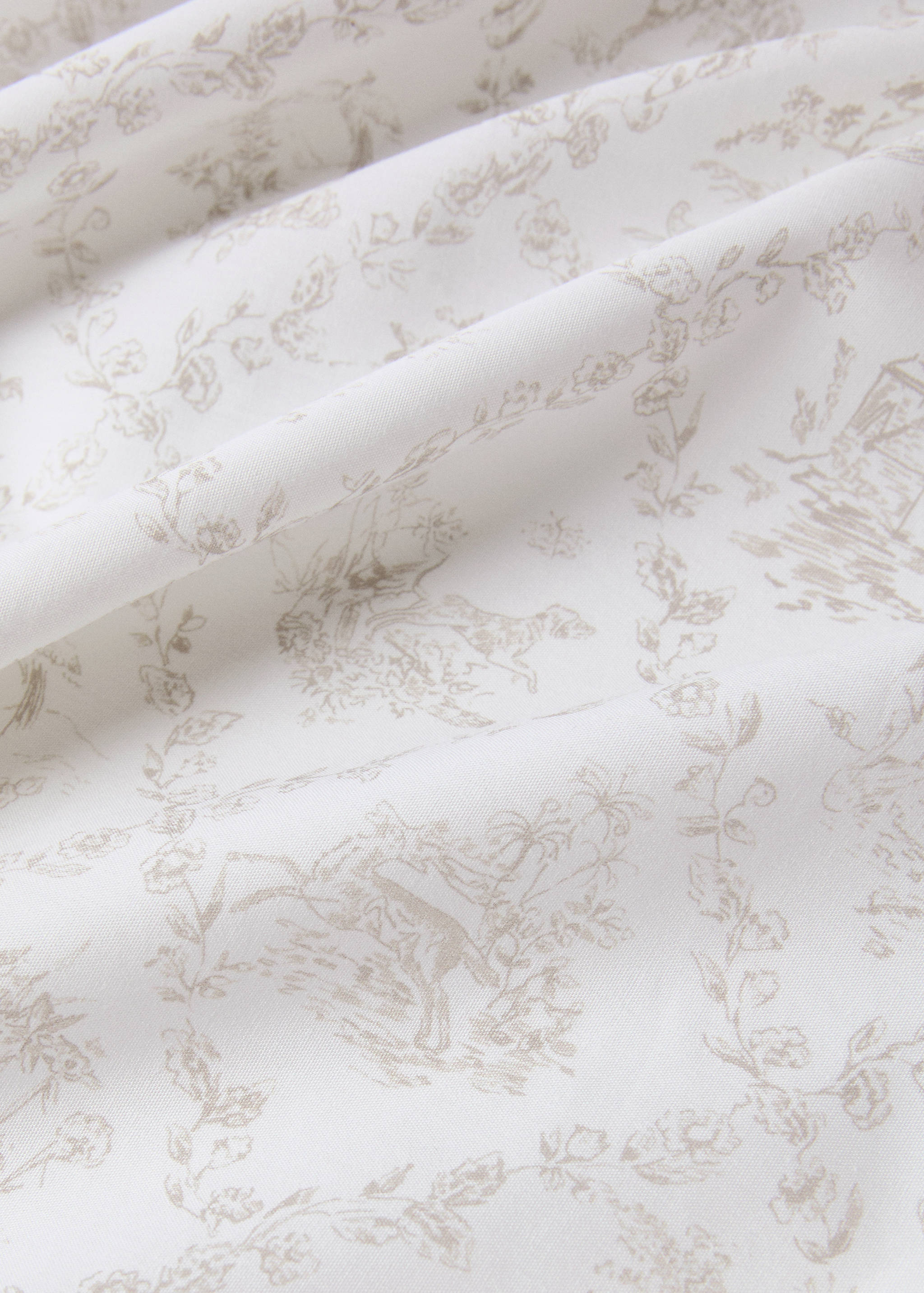 Children's fitted sheet cotton percale toile de Jouy 90 cm bed - Details of the article 2