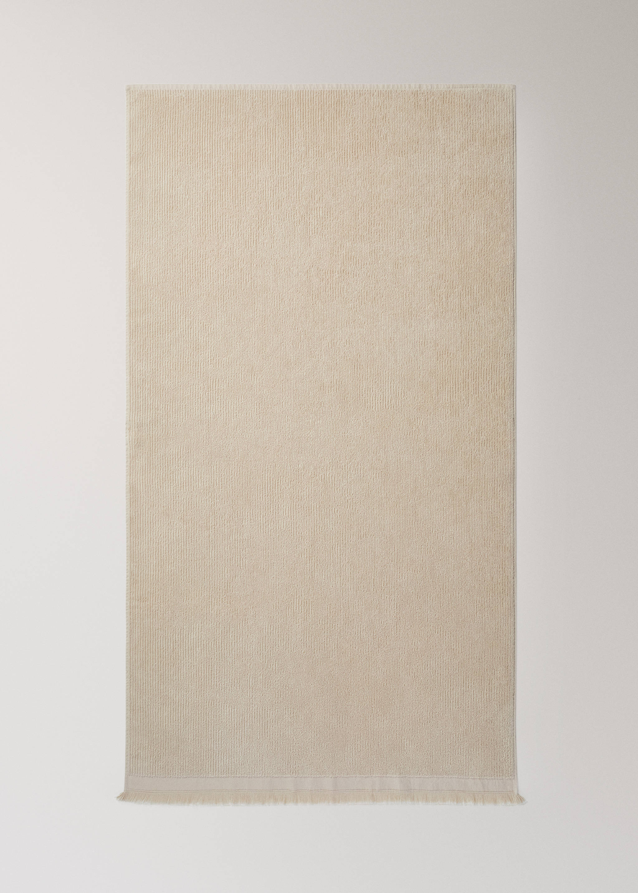 Textured bath towel with fringes - Details of the article 4