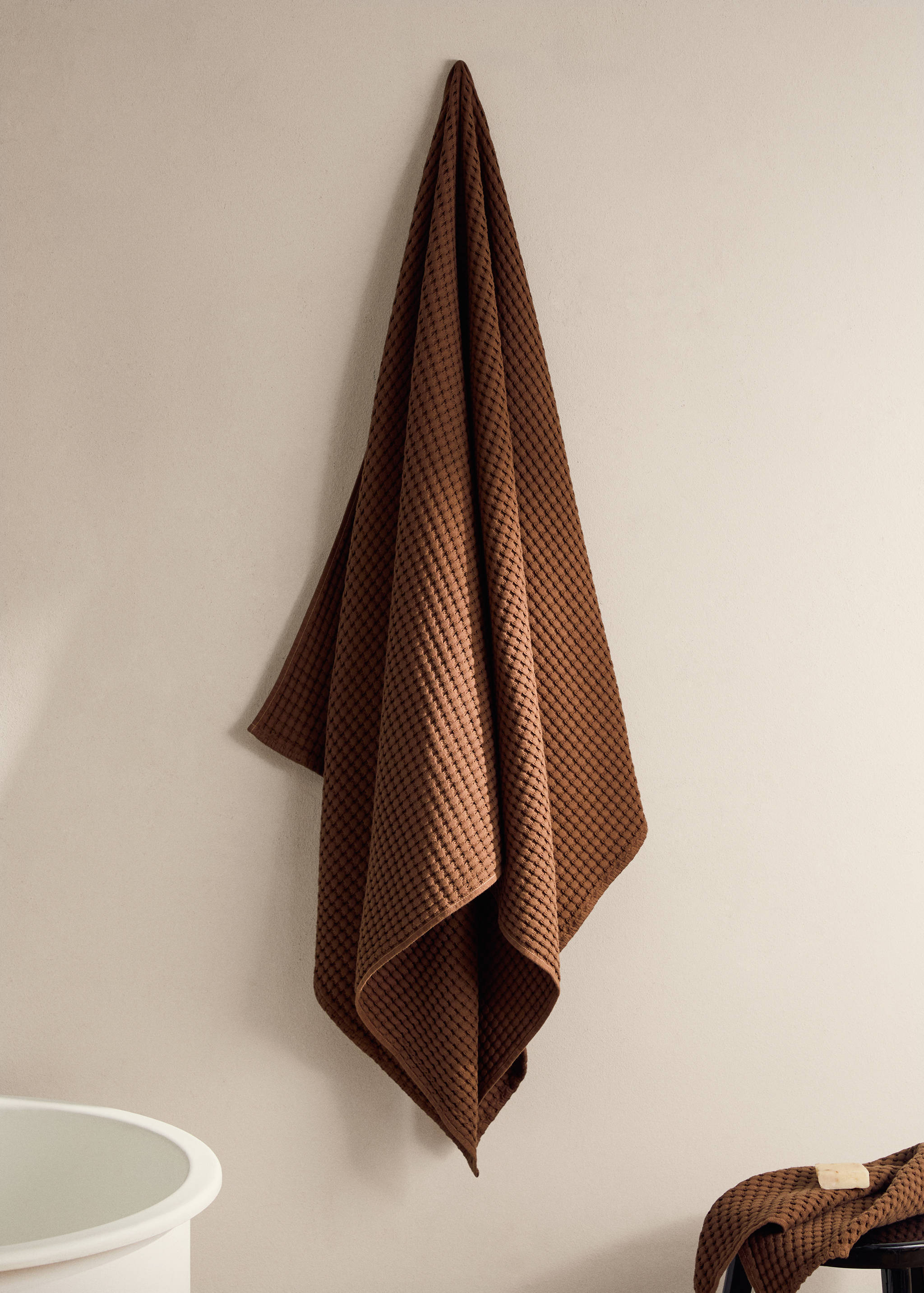 Toalla baño algodón waffle - Plano general