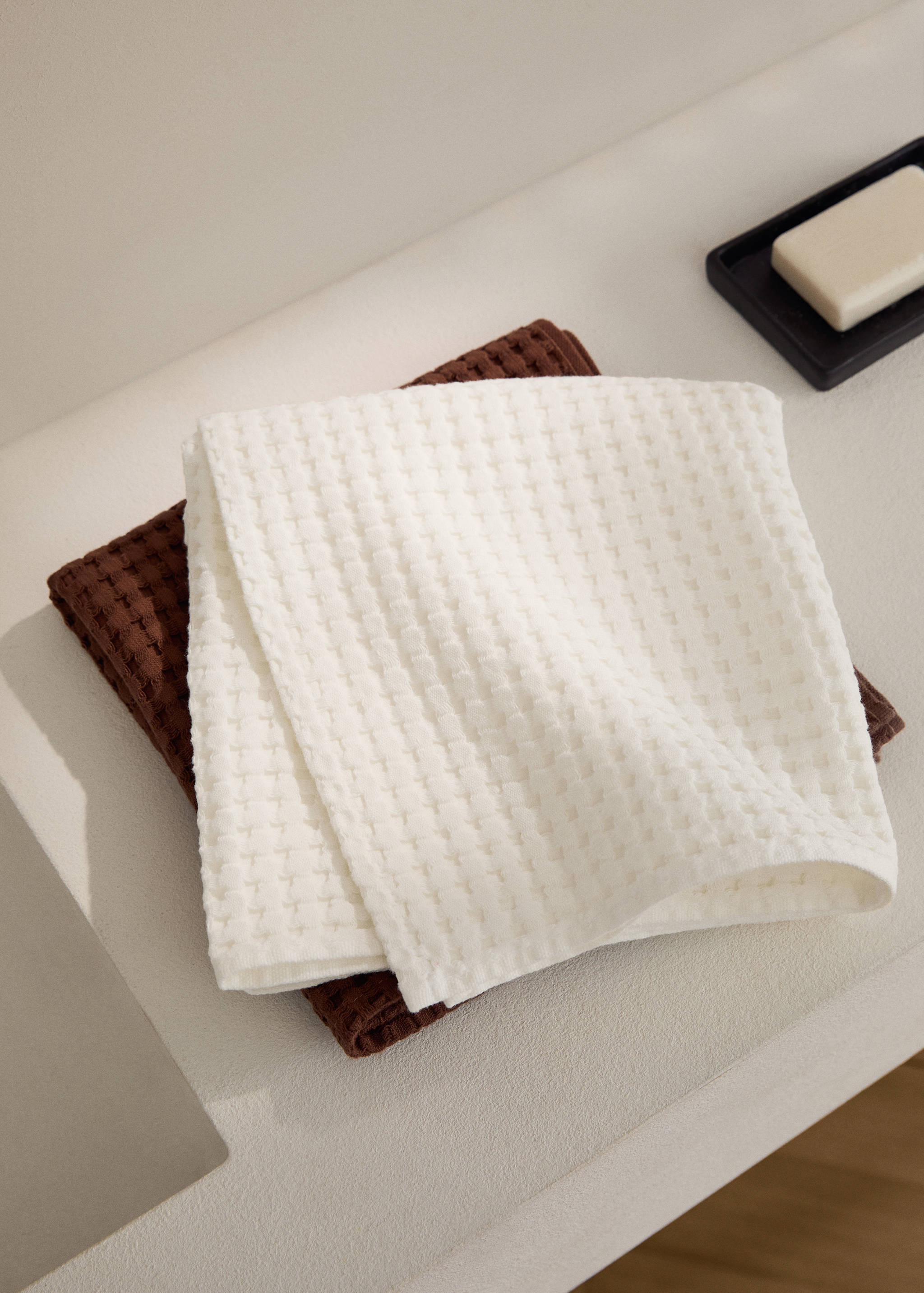 Handdoek van wafelkatoen - Overzichtstekening