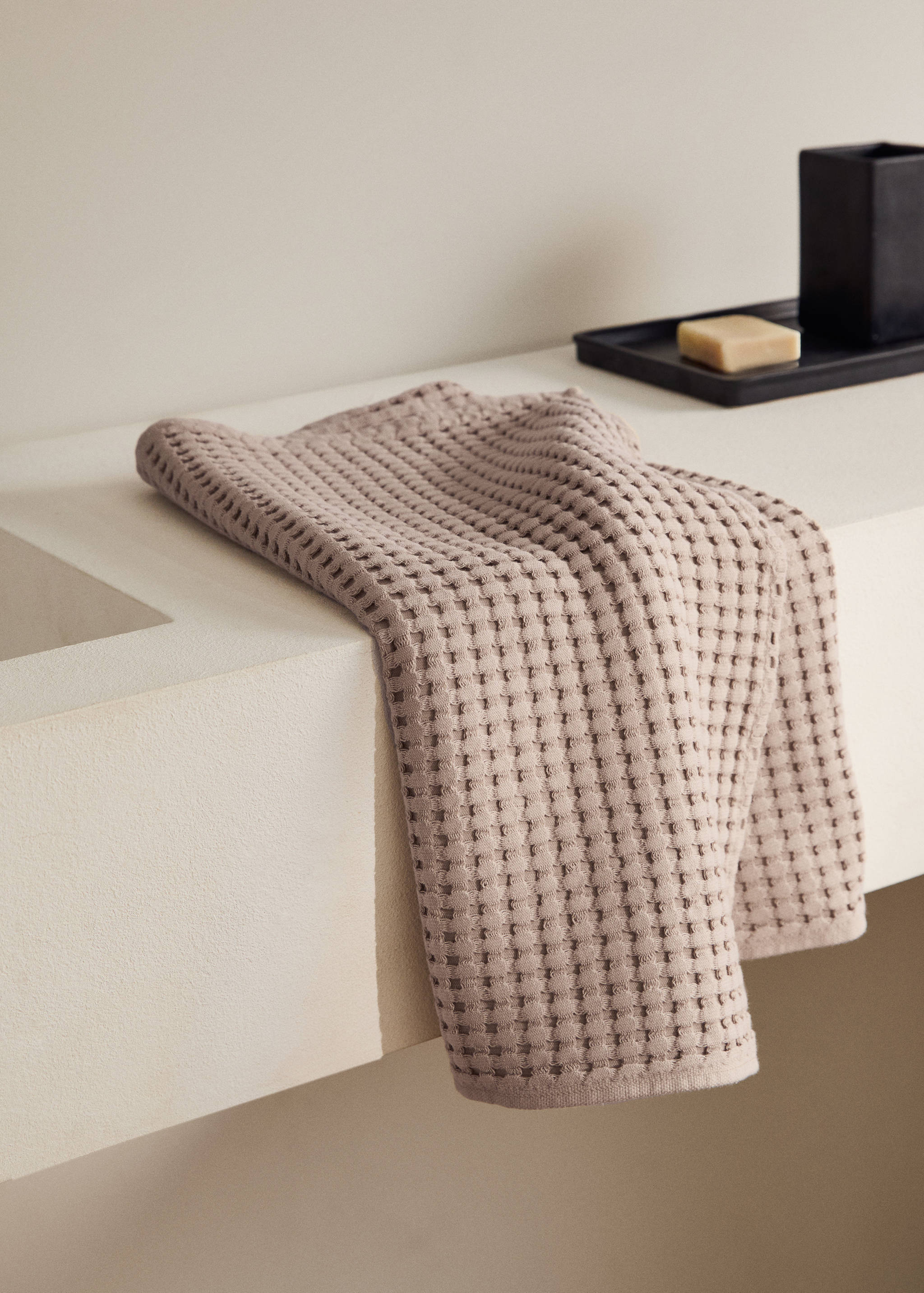 Handdoek van wafelkatoen - Overzichtstekening