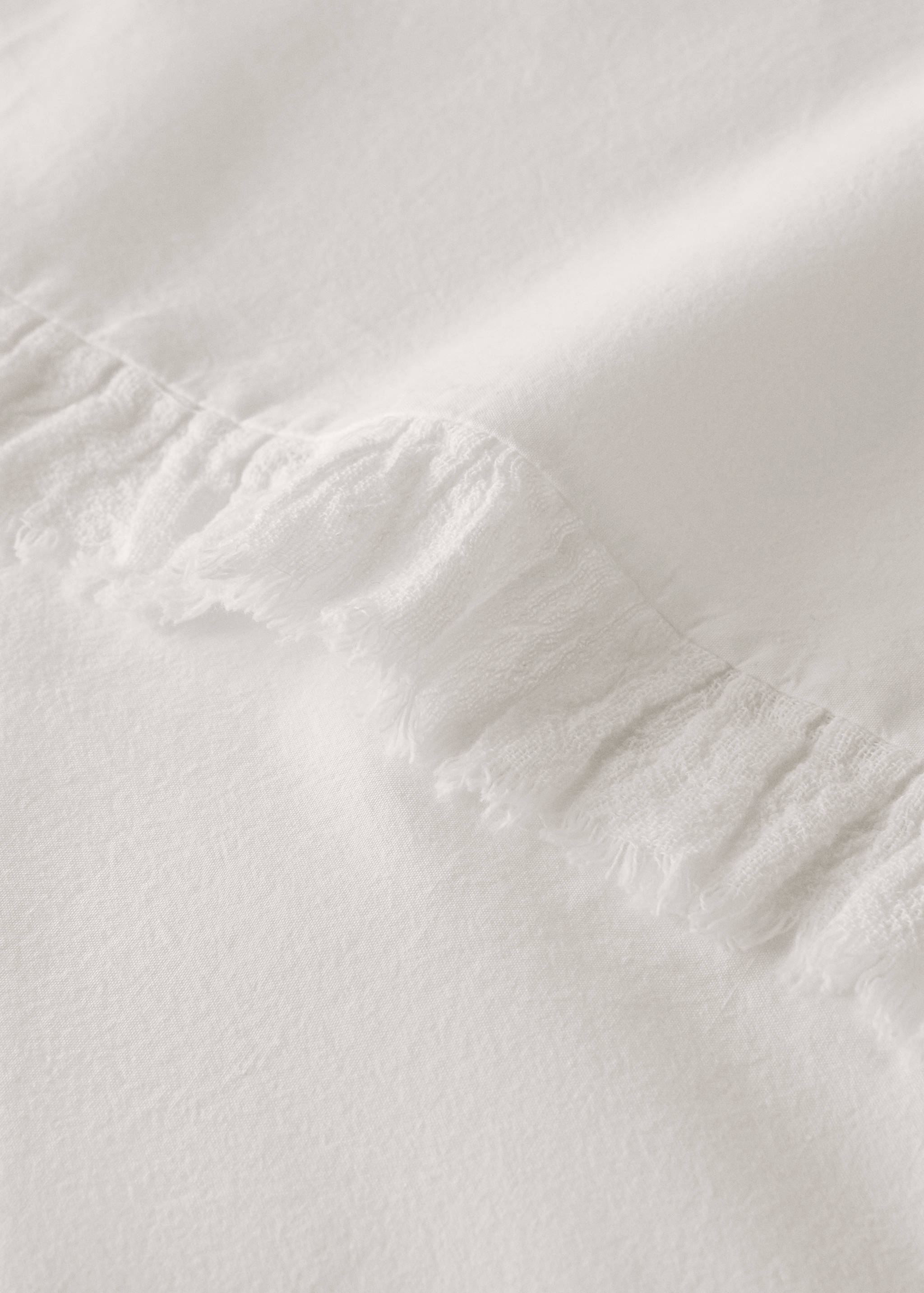 Percale cotton top sheet with gauze ruffle for 200 cm bed - Details of the article 1