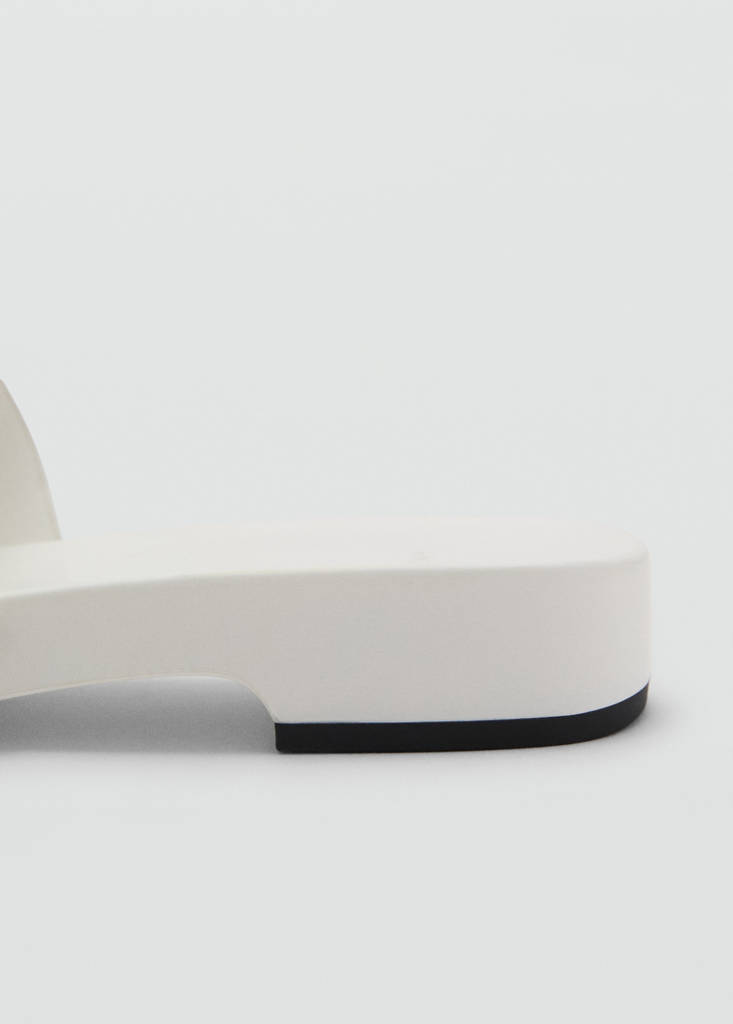 Studded leather sandals — White