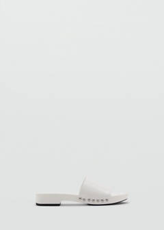 Studded leather sandals — White 2