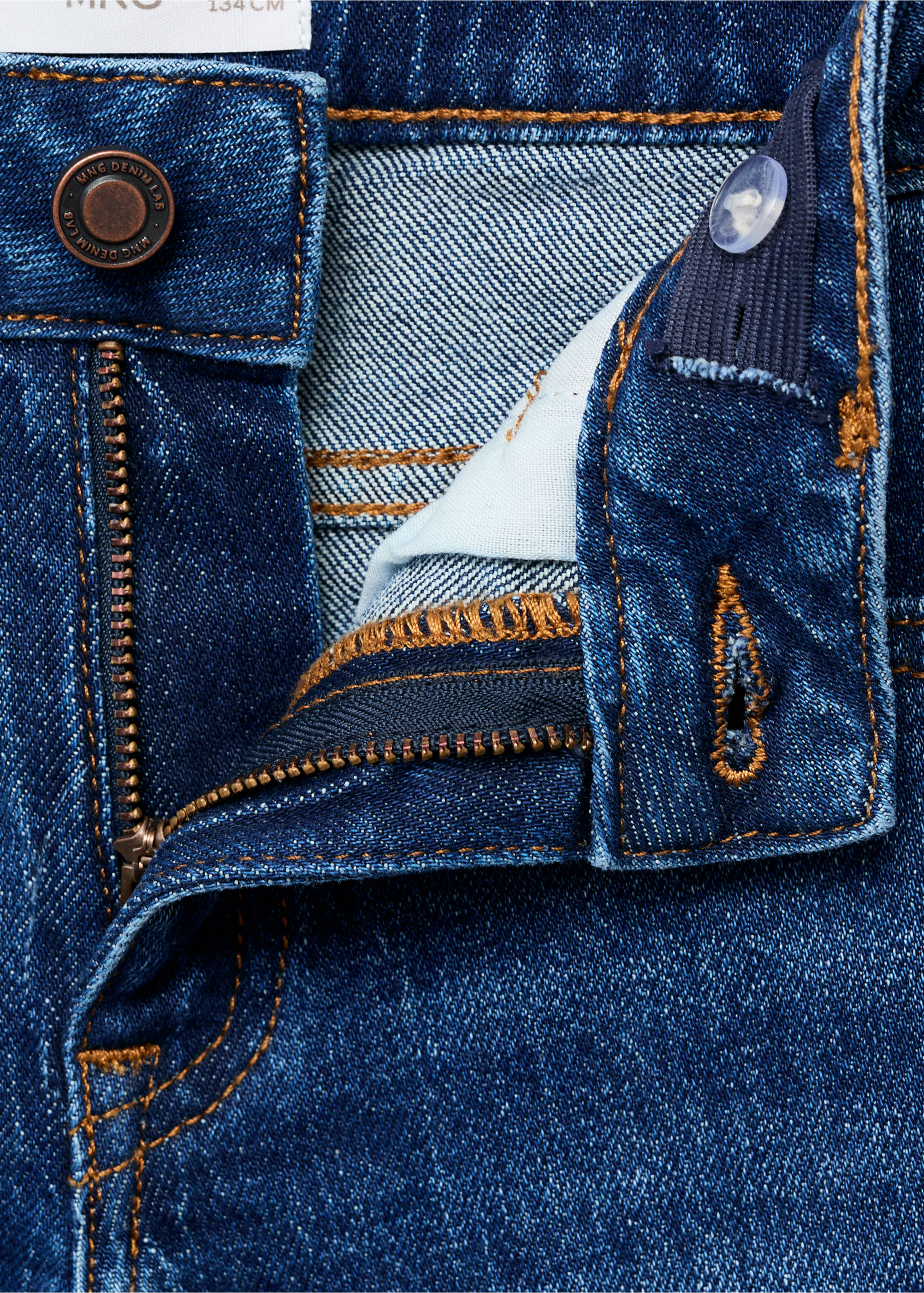 Regular-fit jeans - Details of the article 8, Dark Blue. Ref: 17032030-00.