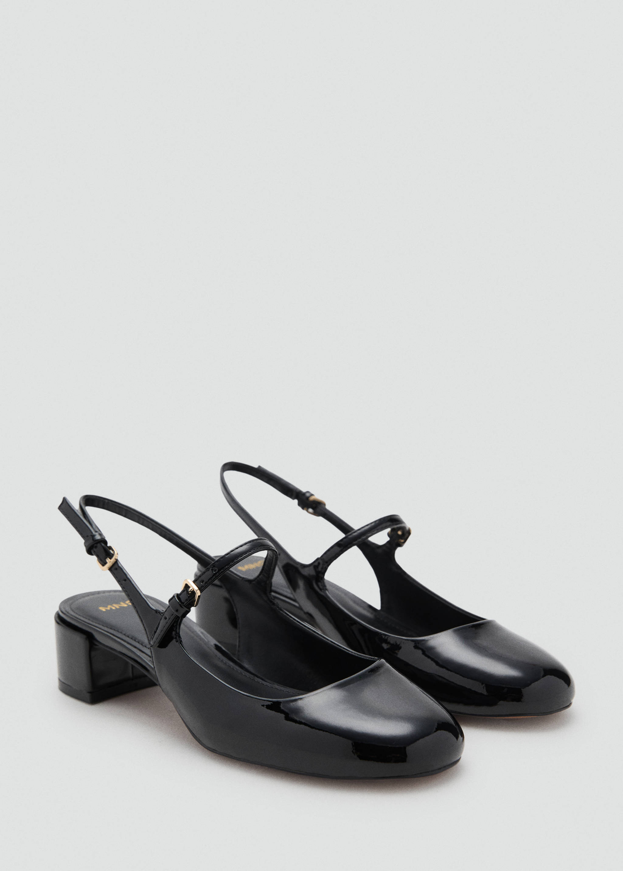 Patent leather block-heel shoes - Medium plane