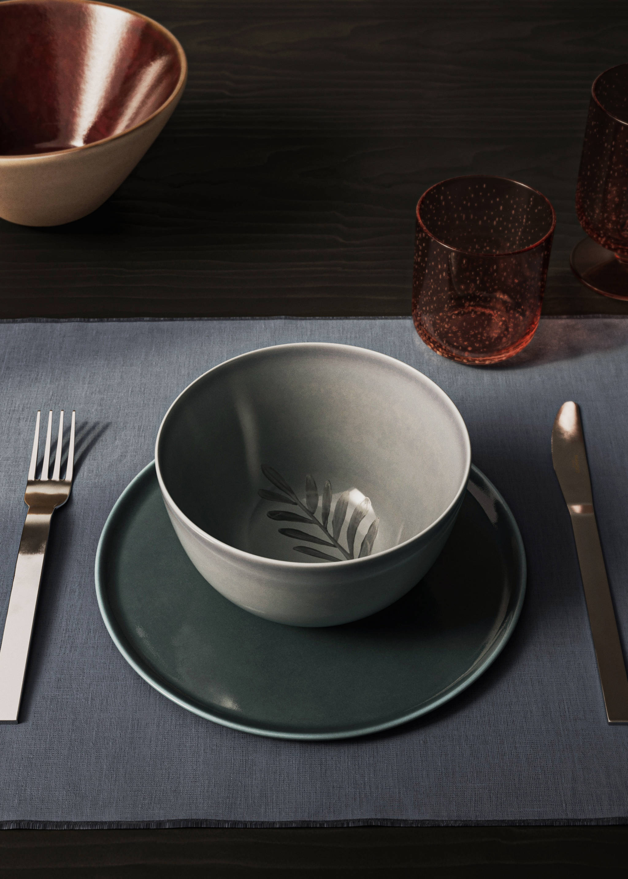 Μπολ κεραμικό ζωγραφισμένο στο χέρι - Γενικό πλάνο