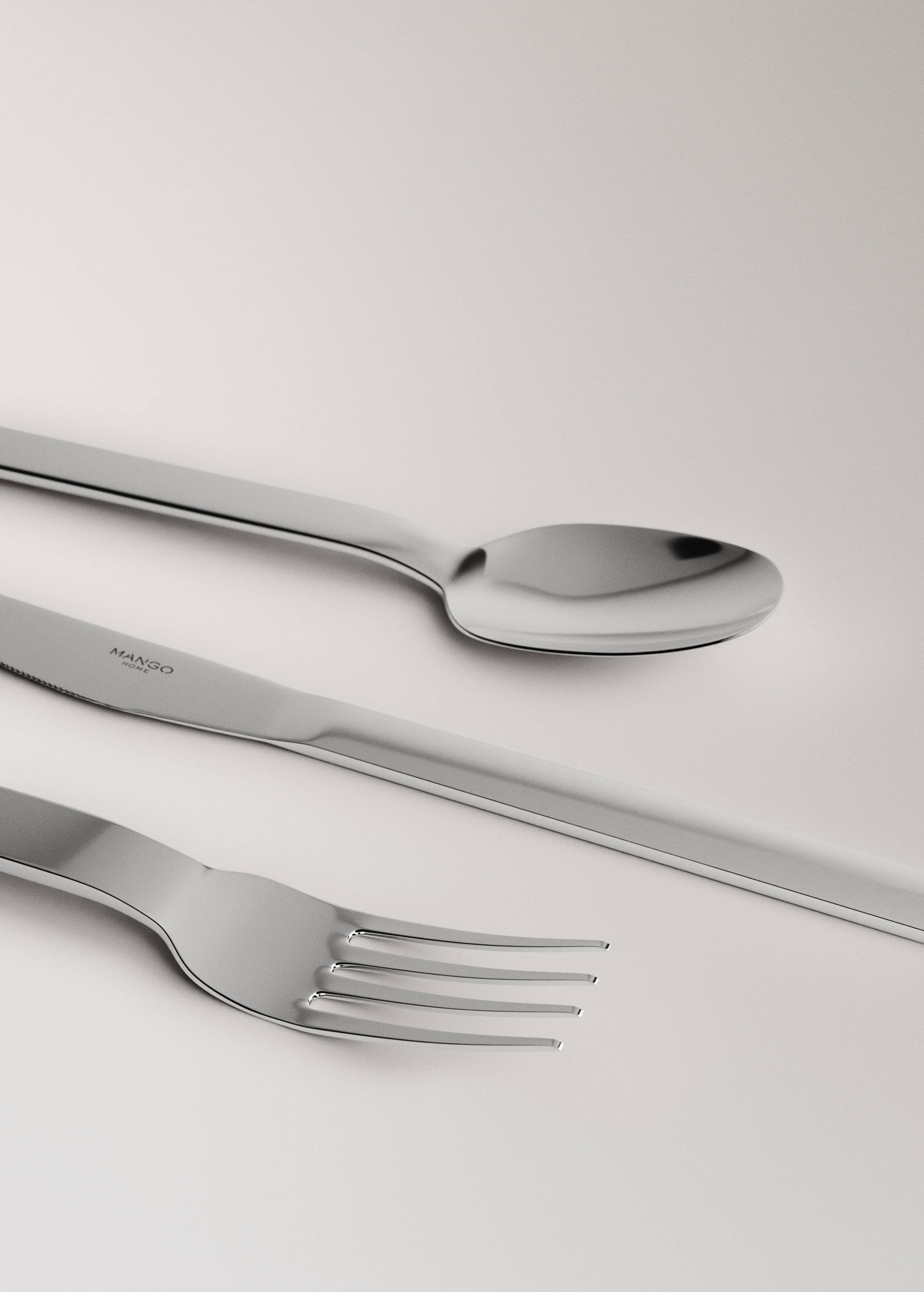 3-piece cutlery set in stainless steel - Details of the article 3