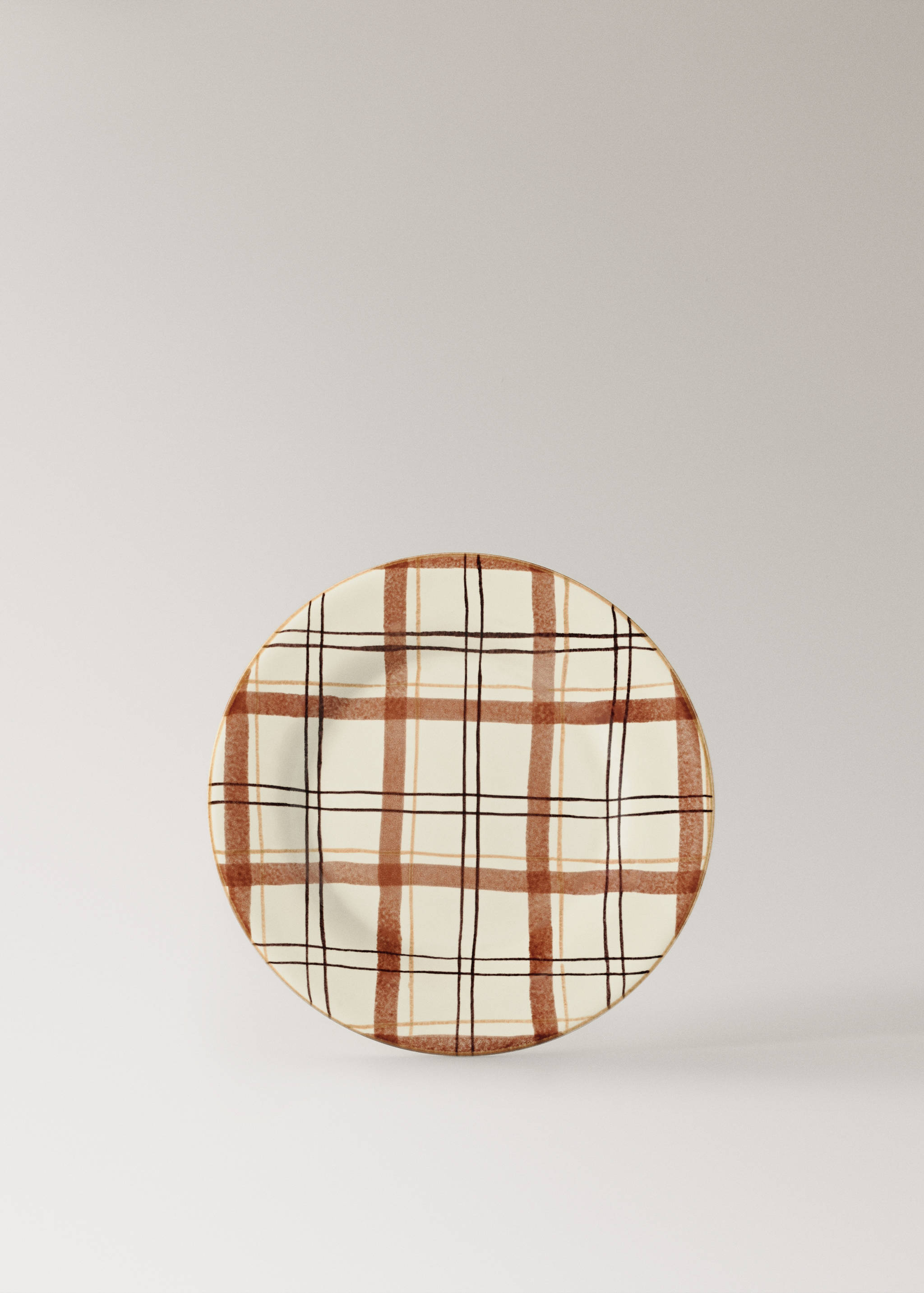 Plato postre gres pintado a mano - Artículo sin modelo