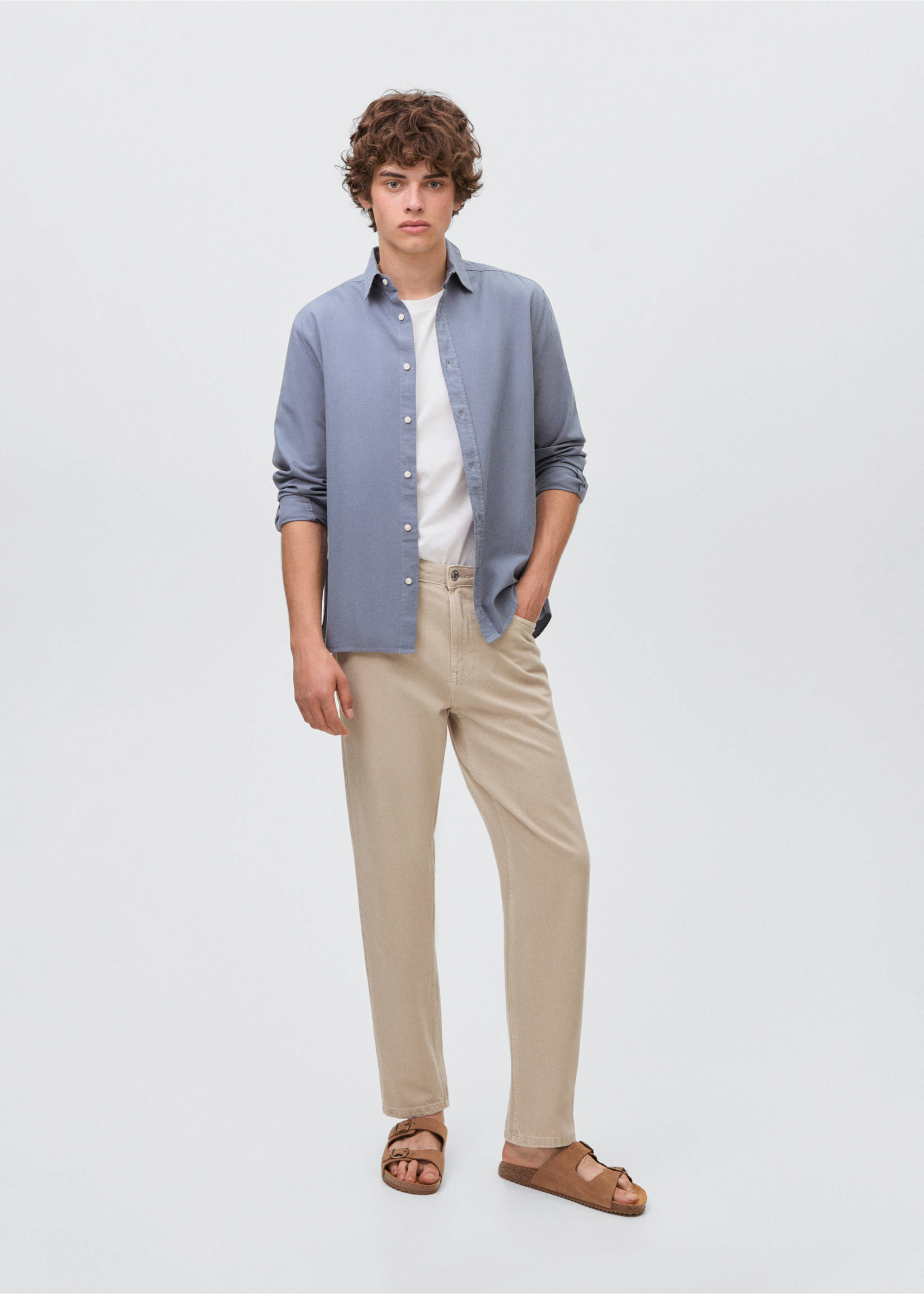 Jeans regular fit - Plano general, Beige. Ref: 17032535-00.