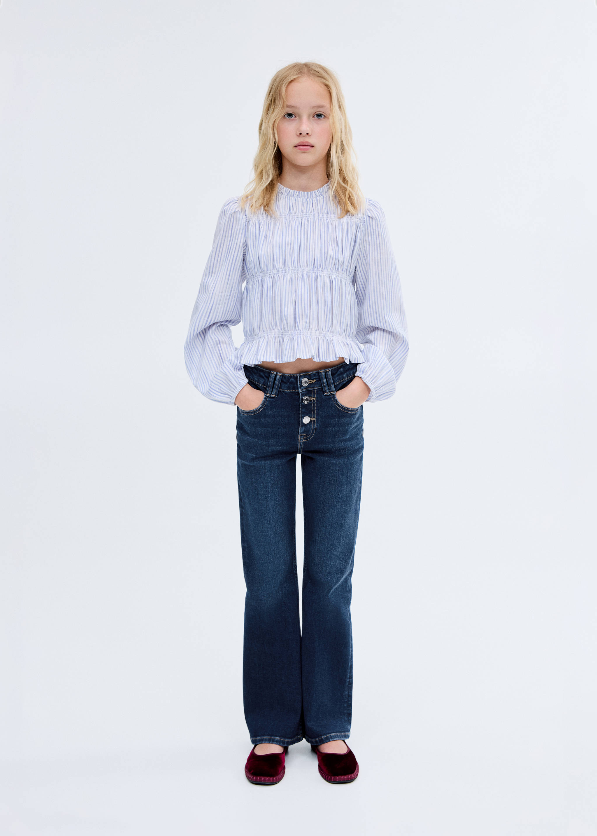 Buttons flare jeans - General plane