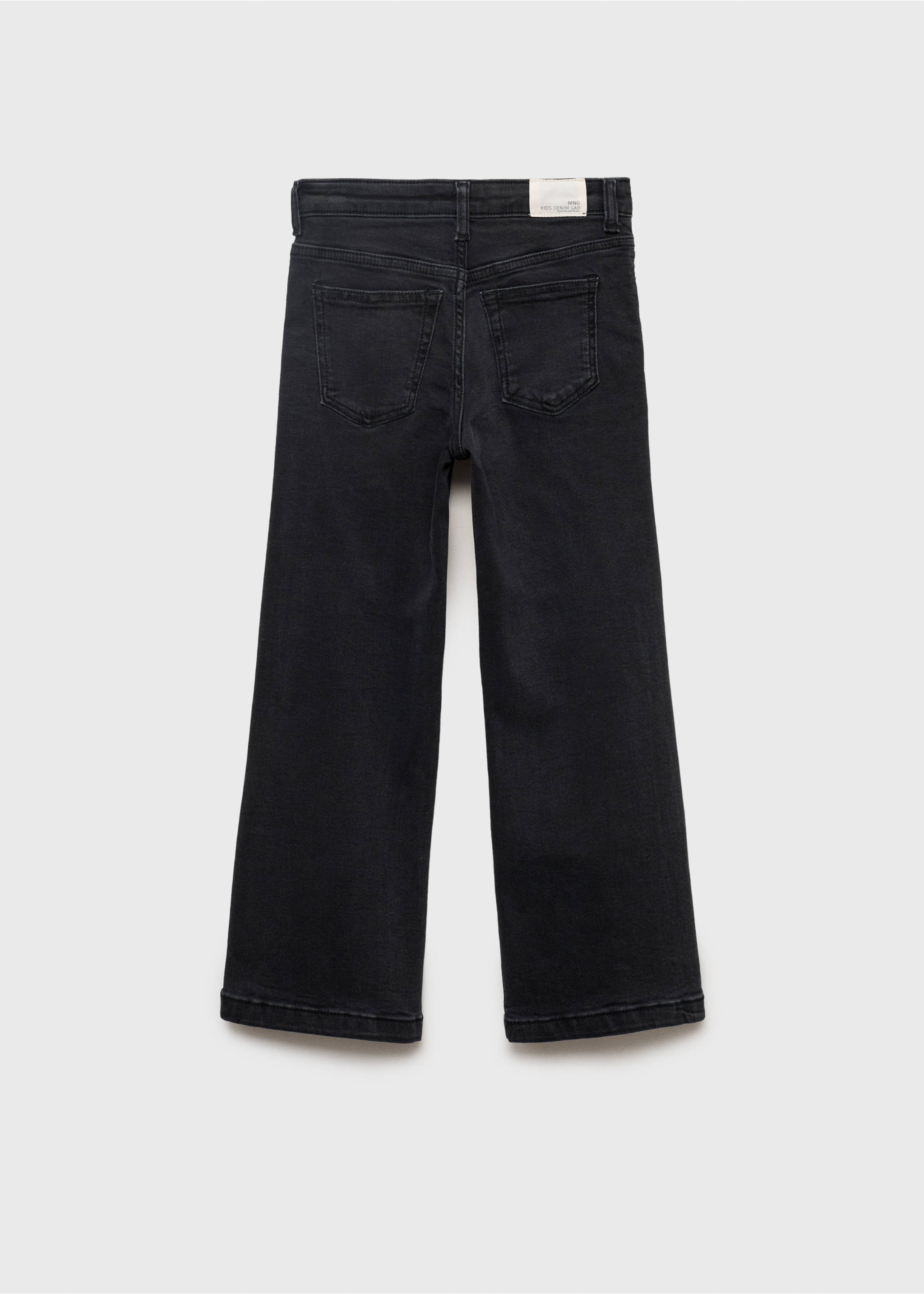 Jeans straight tachuelas - Reverso del artículo, Denim negro. Ref: 17032537-00.