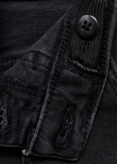 Straight-fit jeans with studs — Black denim 4