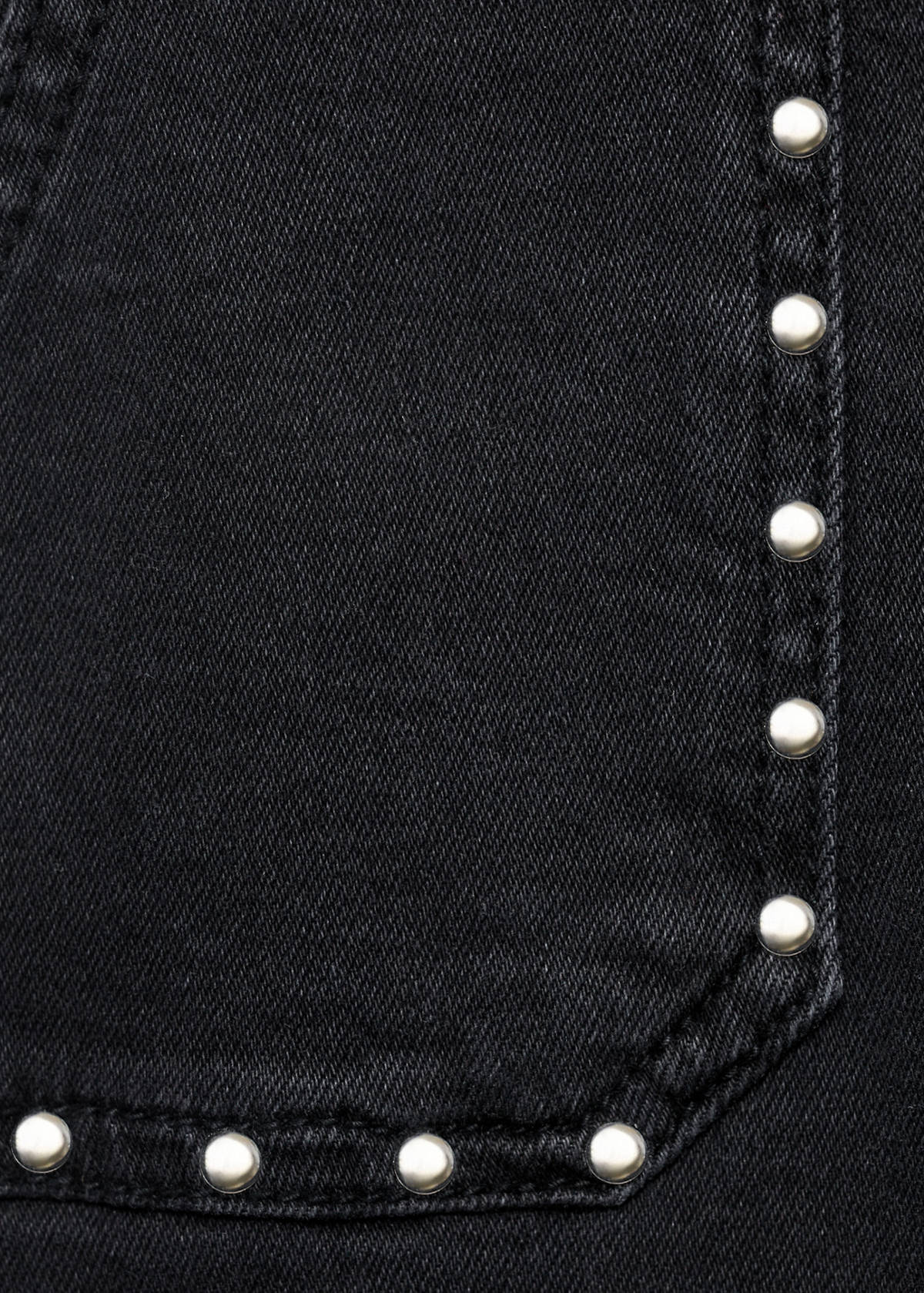 Straight-fit jeans with studs — Black denim