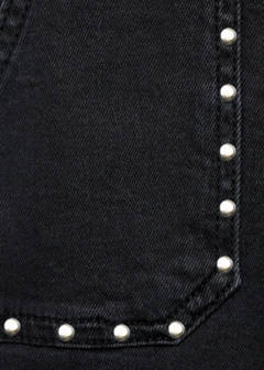 Straight-fit jeans with studs — Black denim 6