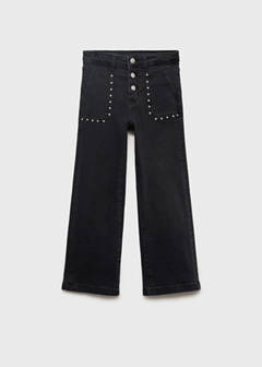 Straight-fit jeans with studs — Black denim 2