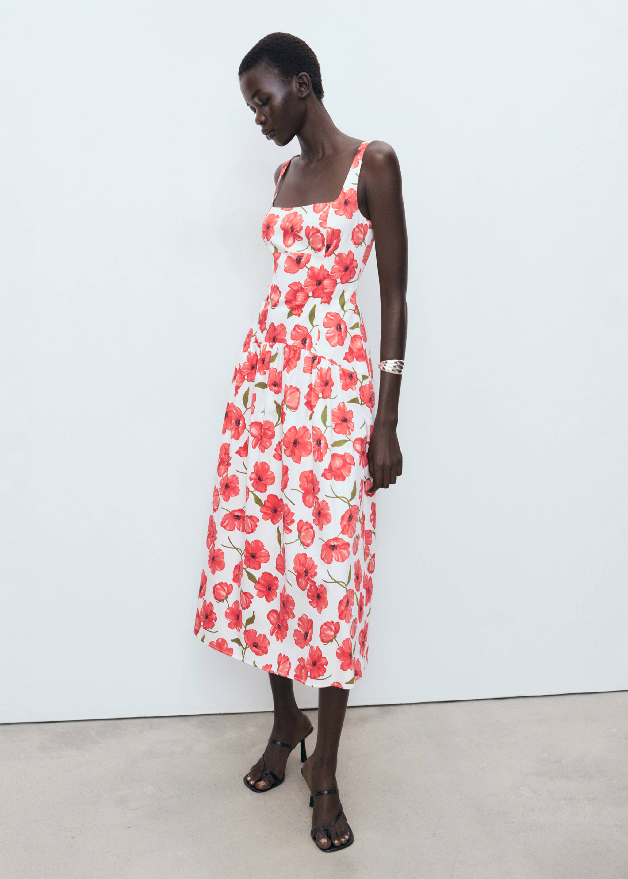 Flared cotton dress - General plane