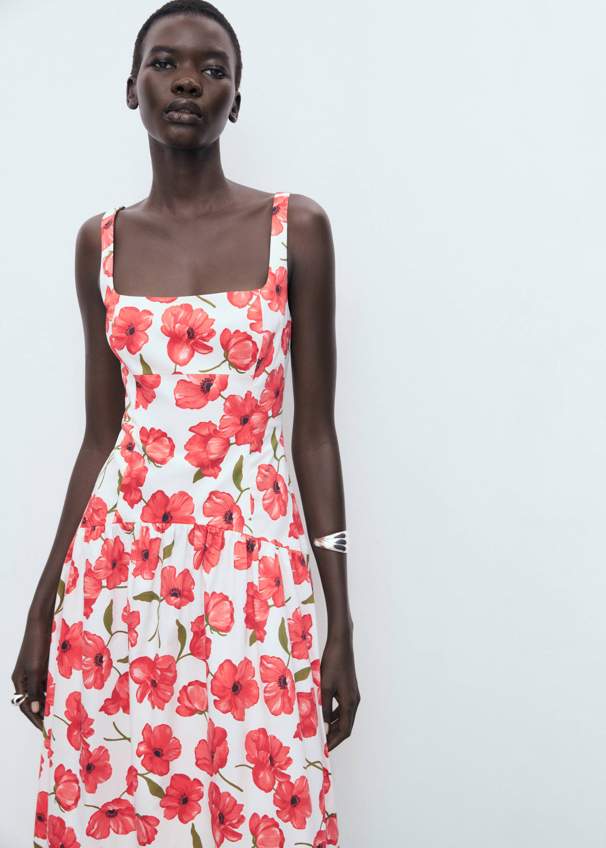 Flared cotton dress - Medium plane