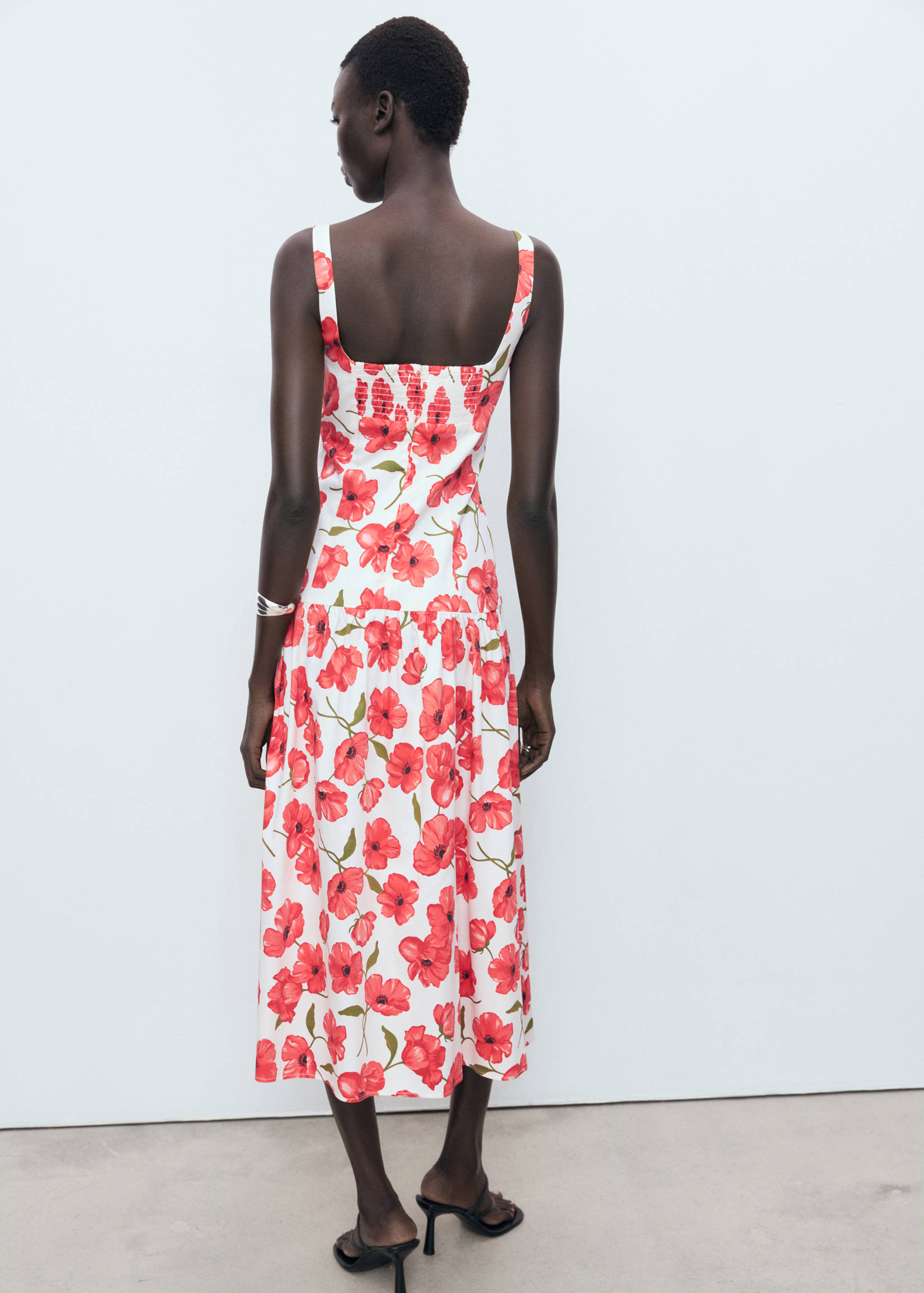 Flared cotton dress - Reverse of the article