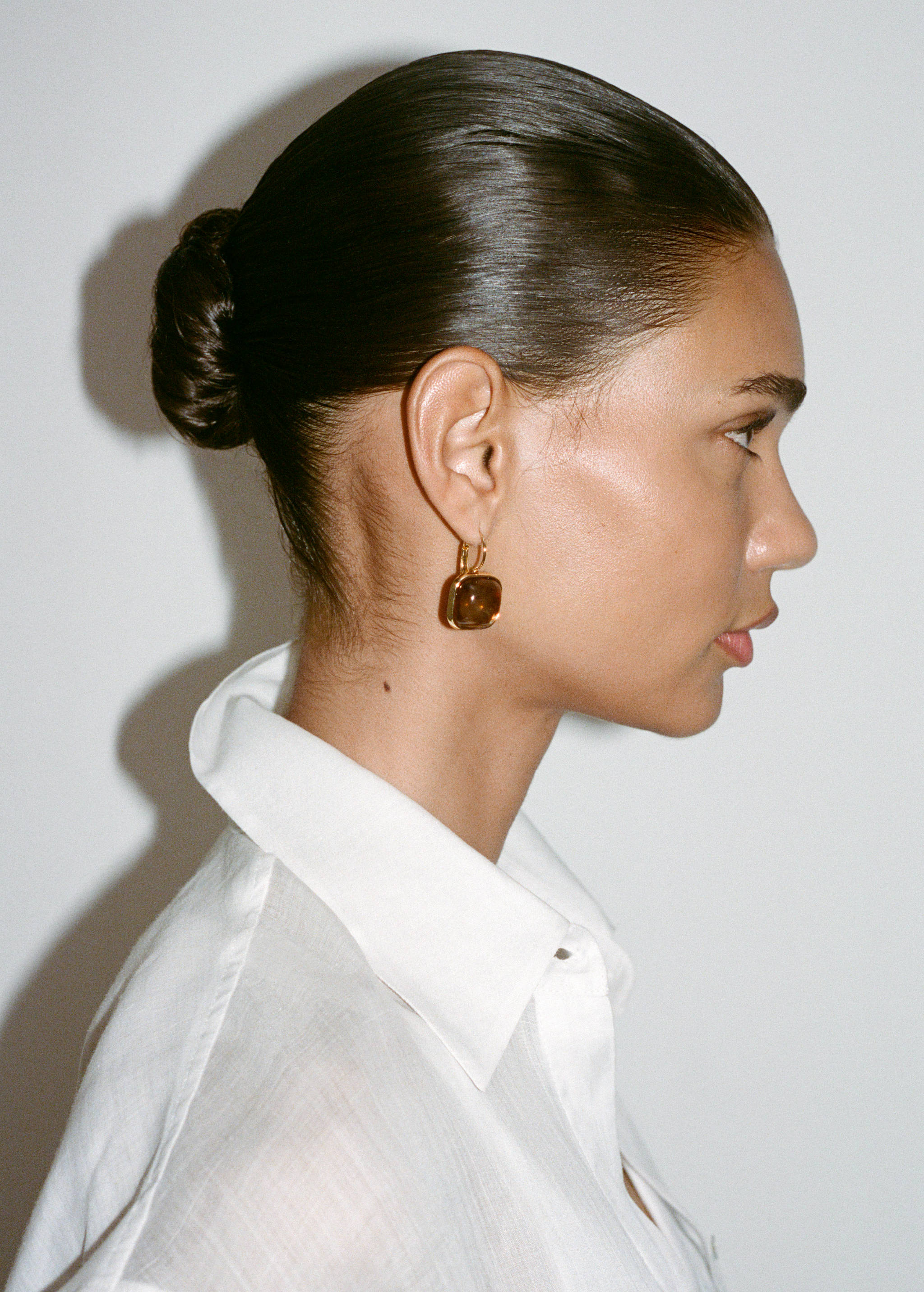 Quadratische Kunstharz-Ohrringe - Allgemeine Ansicht