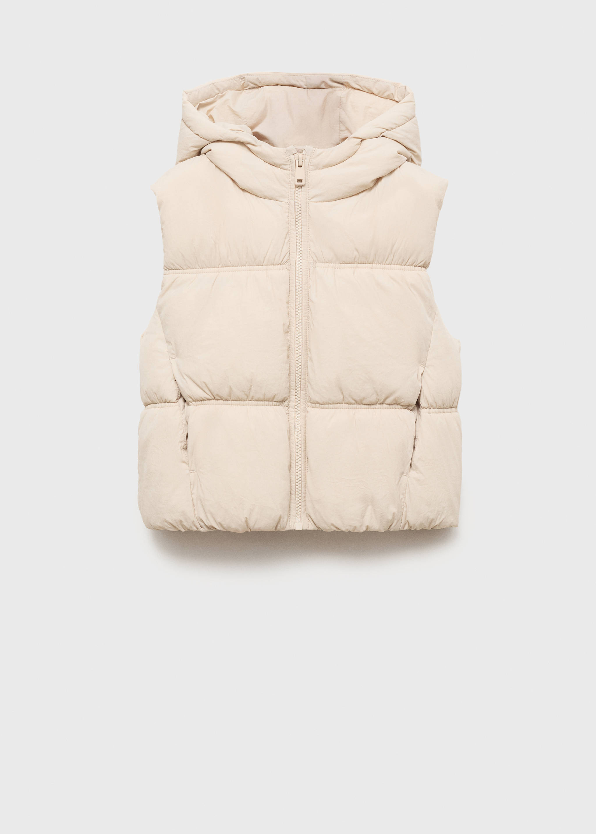 Quilted gilet with hood - Article without model