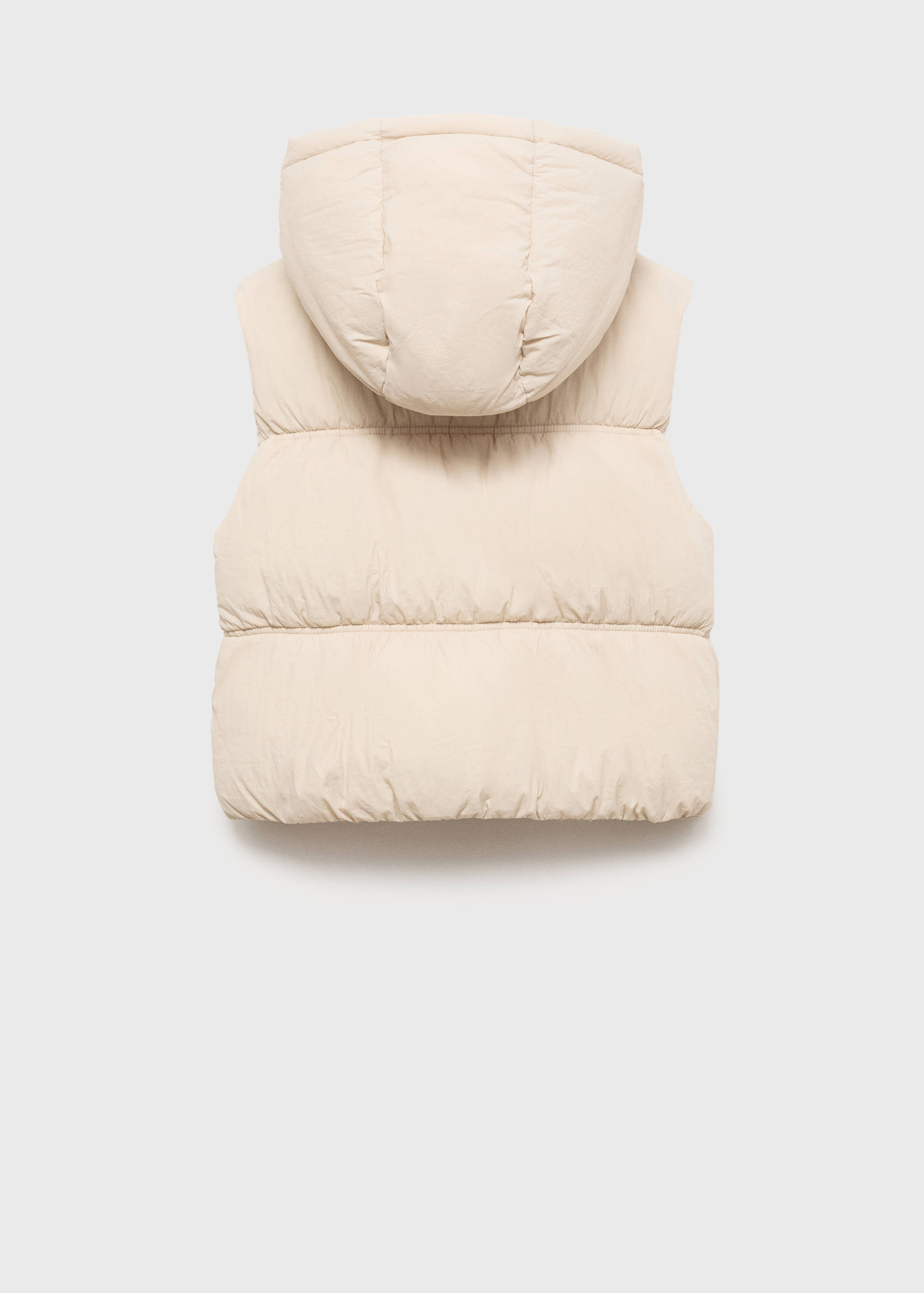 Quilted gilet with hood - Reverse of the article