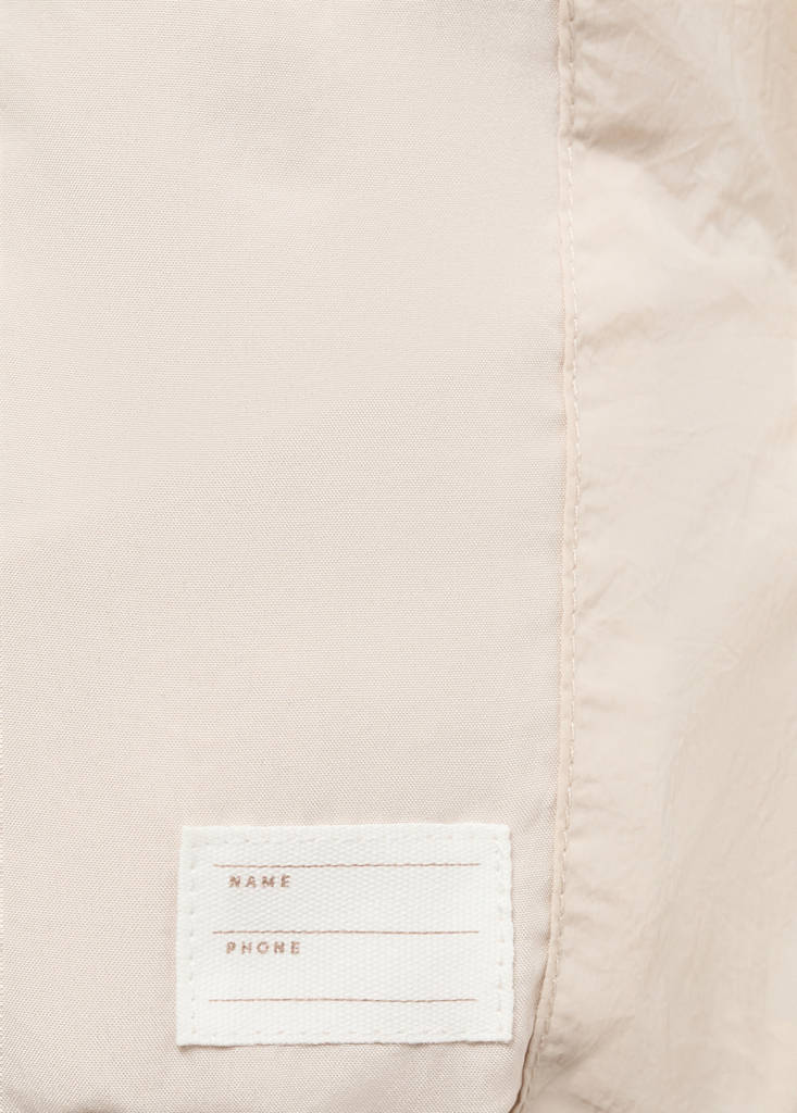Quilted gilet with hood — Ecru