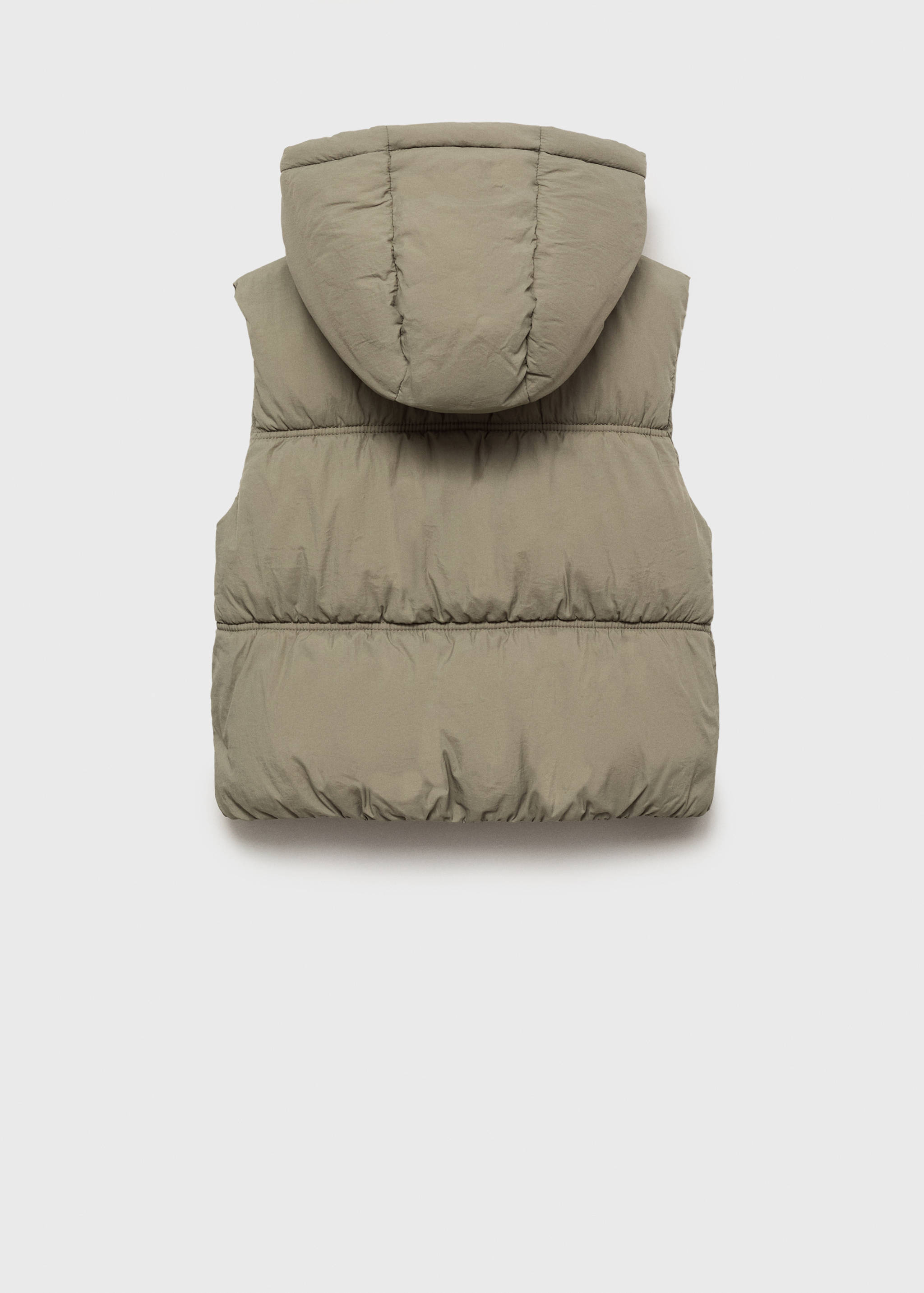 Quilted gilet with hood - Reverse of the article