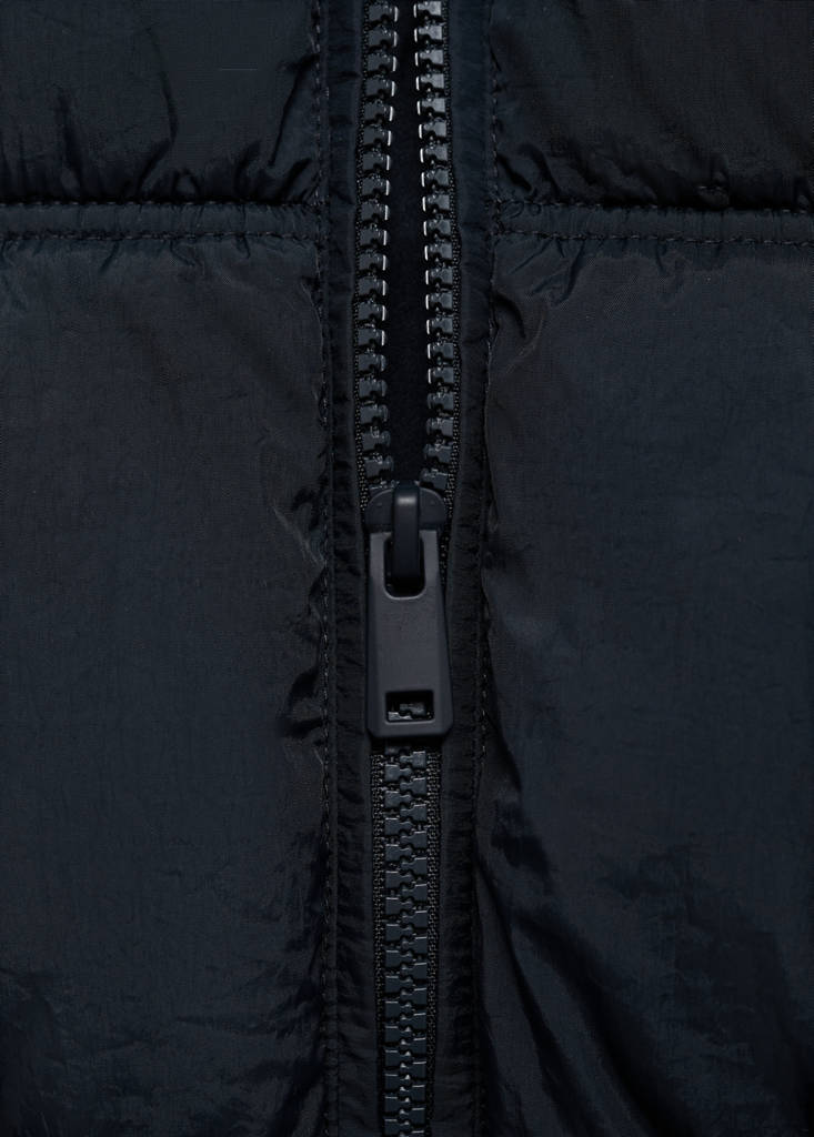 Quilted gilet with hood — Dark Navy