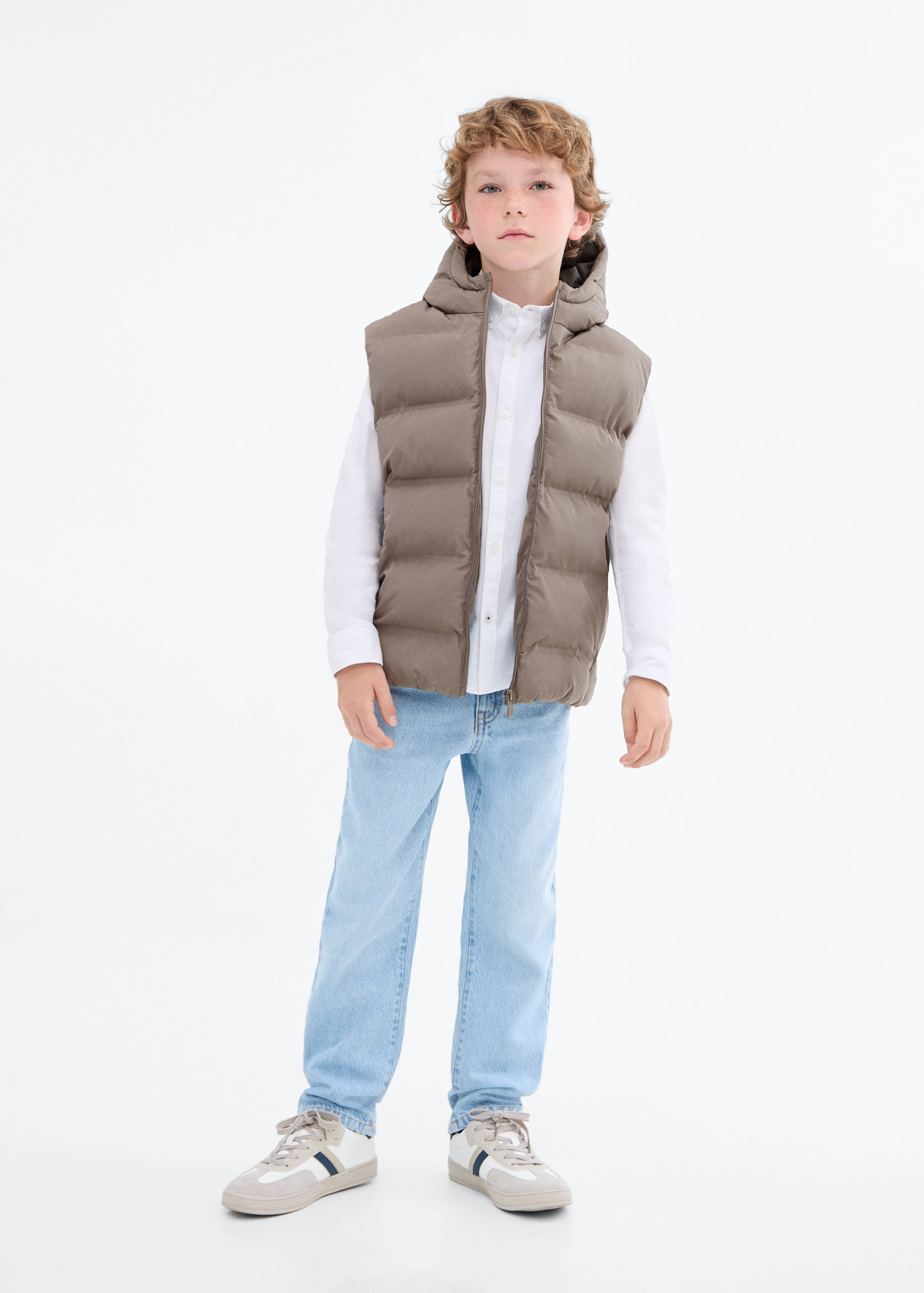Quilted gilet with hood - General plane