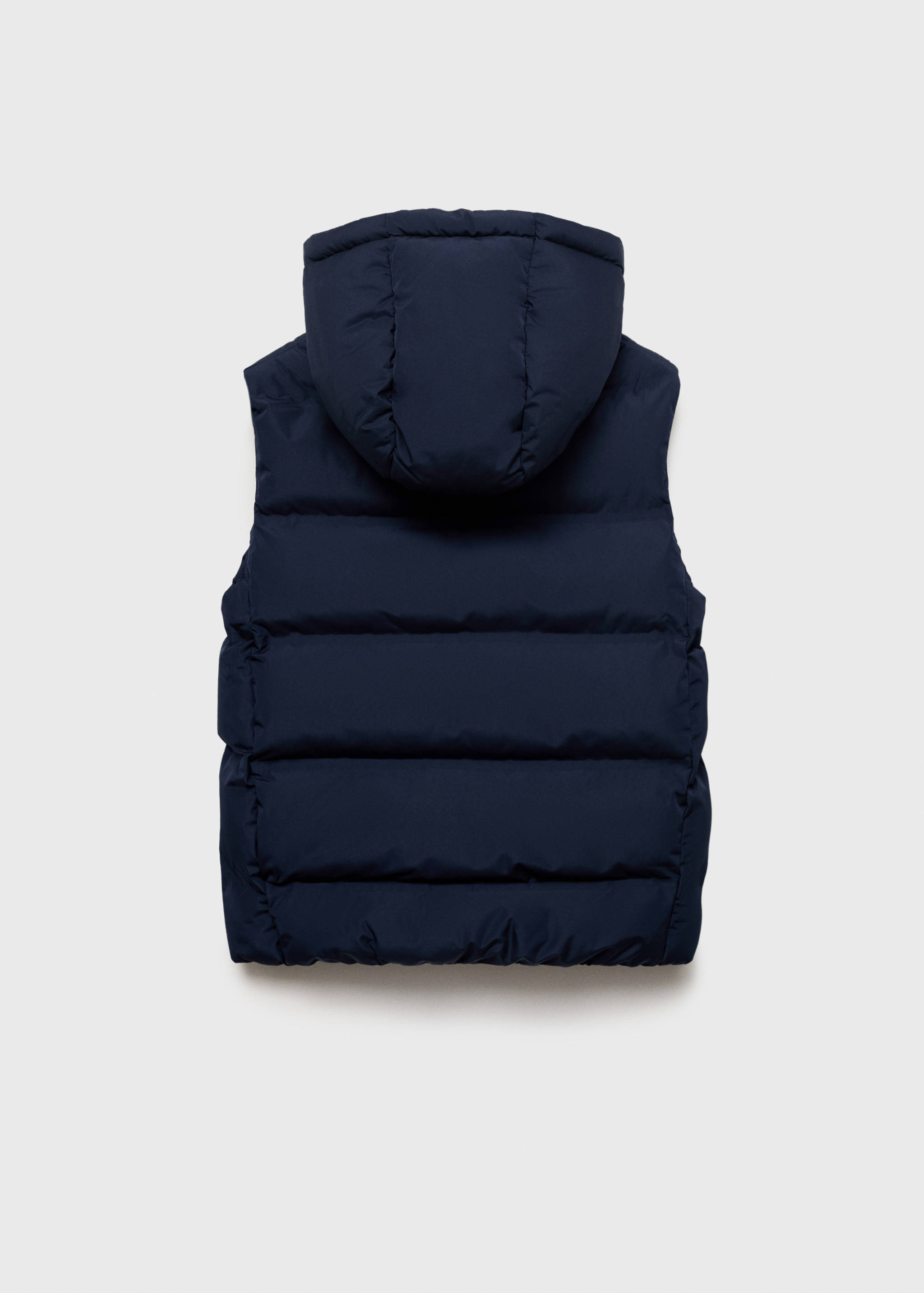 Quilted gilet with hood - Reverse of the article