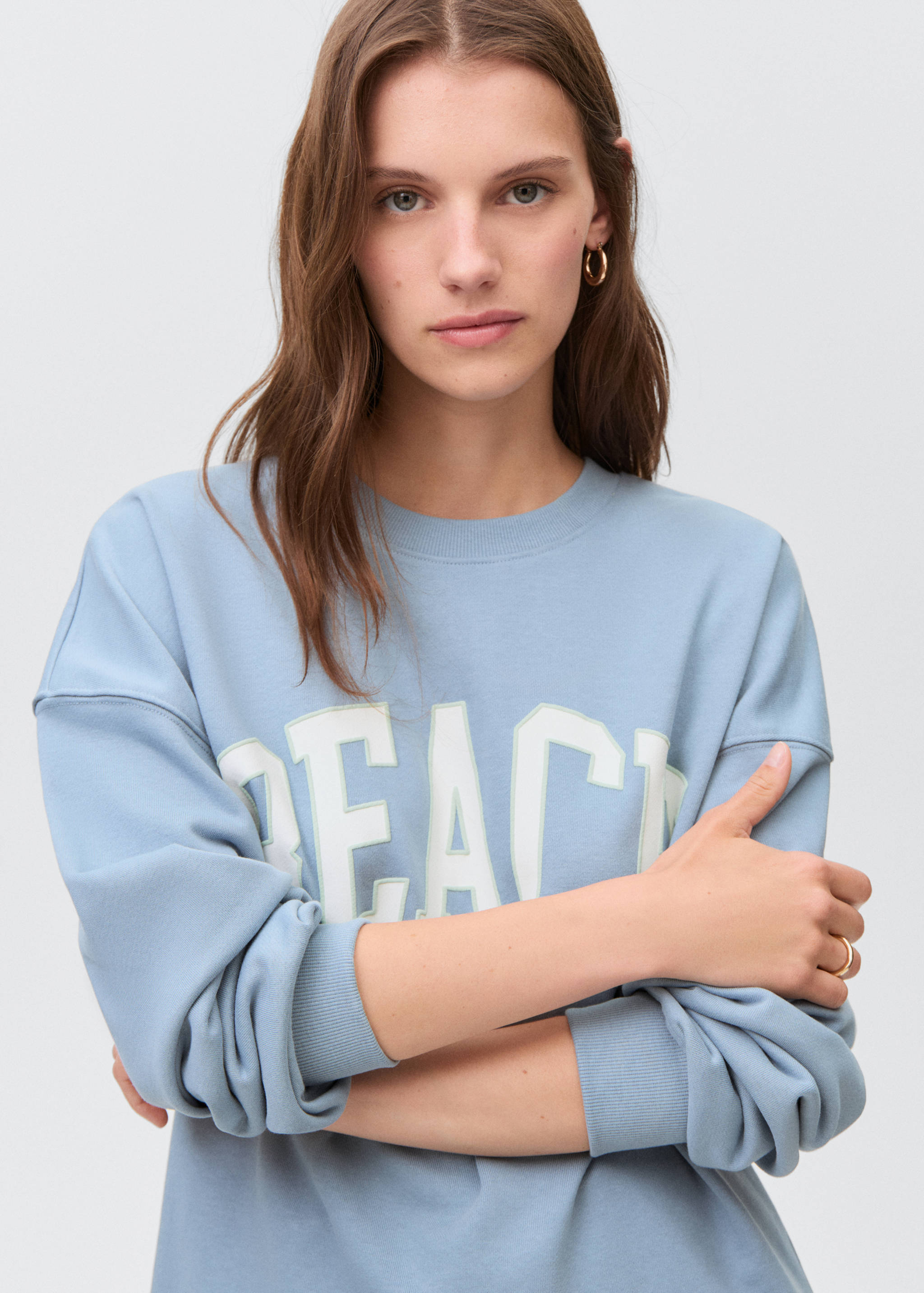 Printed cotton sweatshirt - Details of the article 1