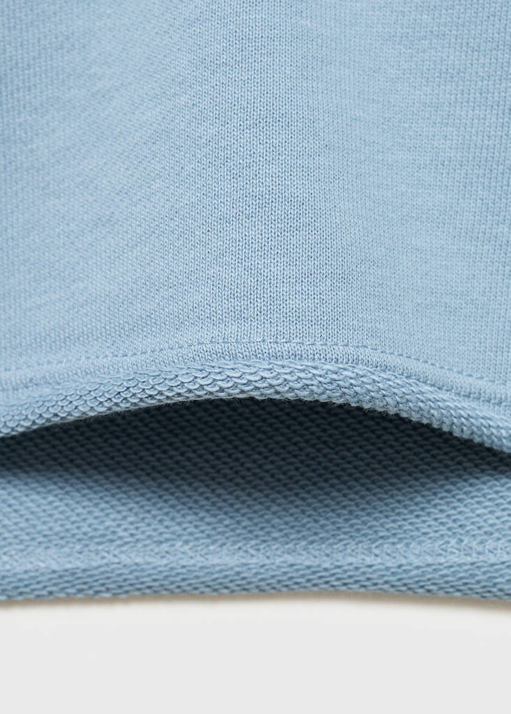 Printed cotton sweatshirt — Blue